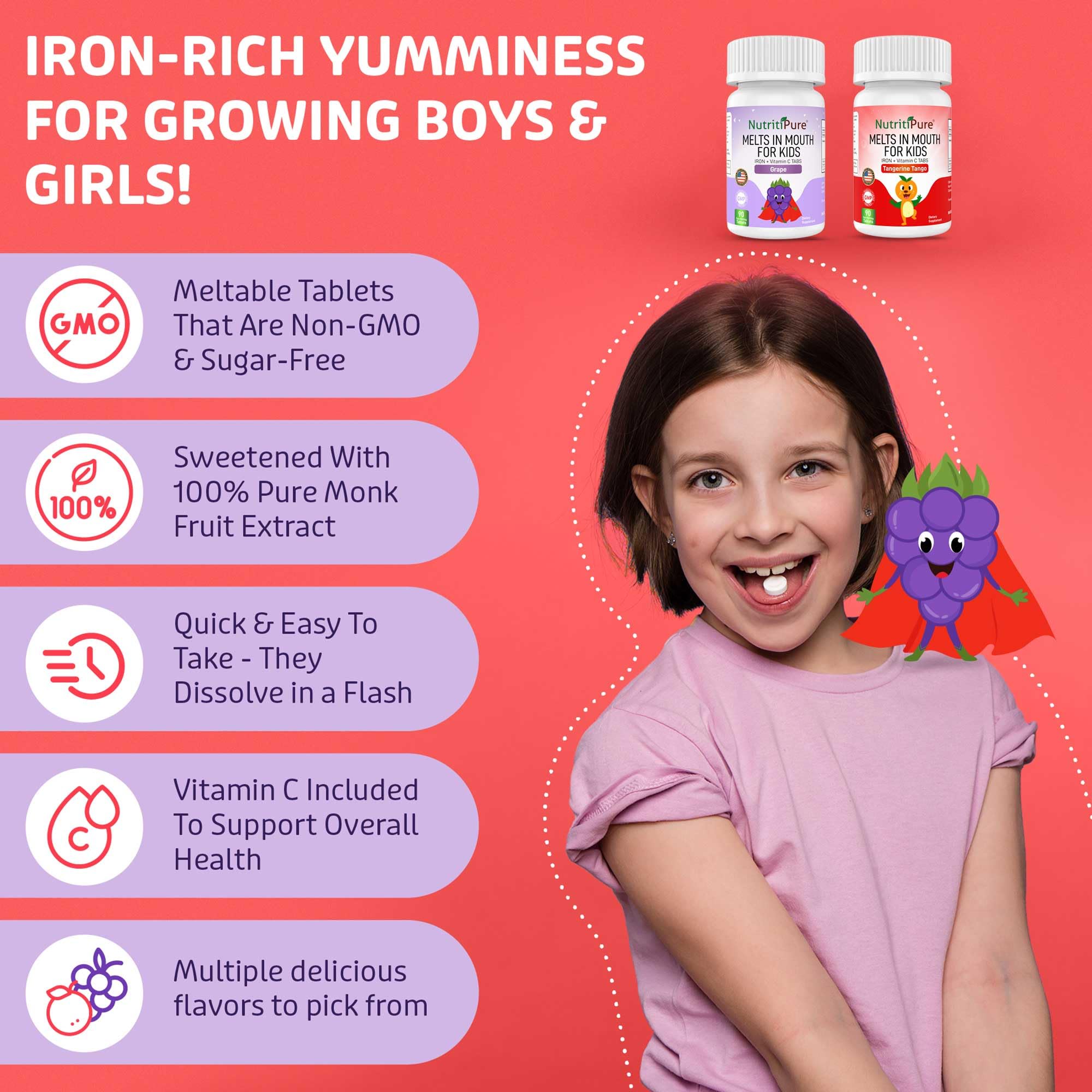 Foto 2 | Suplemento De Hierro Masticable Nutritipure Ferronyl  /carbonyl Iron - Venta Internacional.