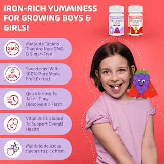 Foto 2 | Suplemento De Hierro Masticable Nutritipure Ferronyl /carbonyl Iron - Venta Internacional.