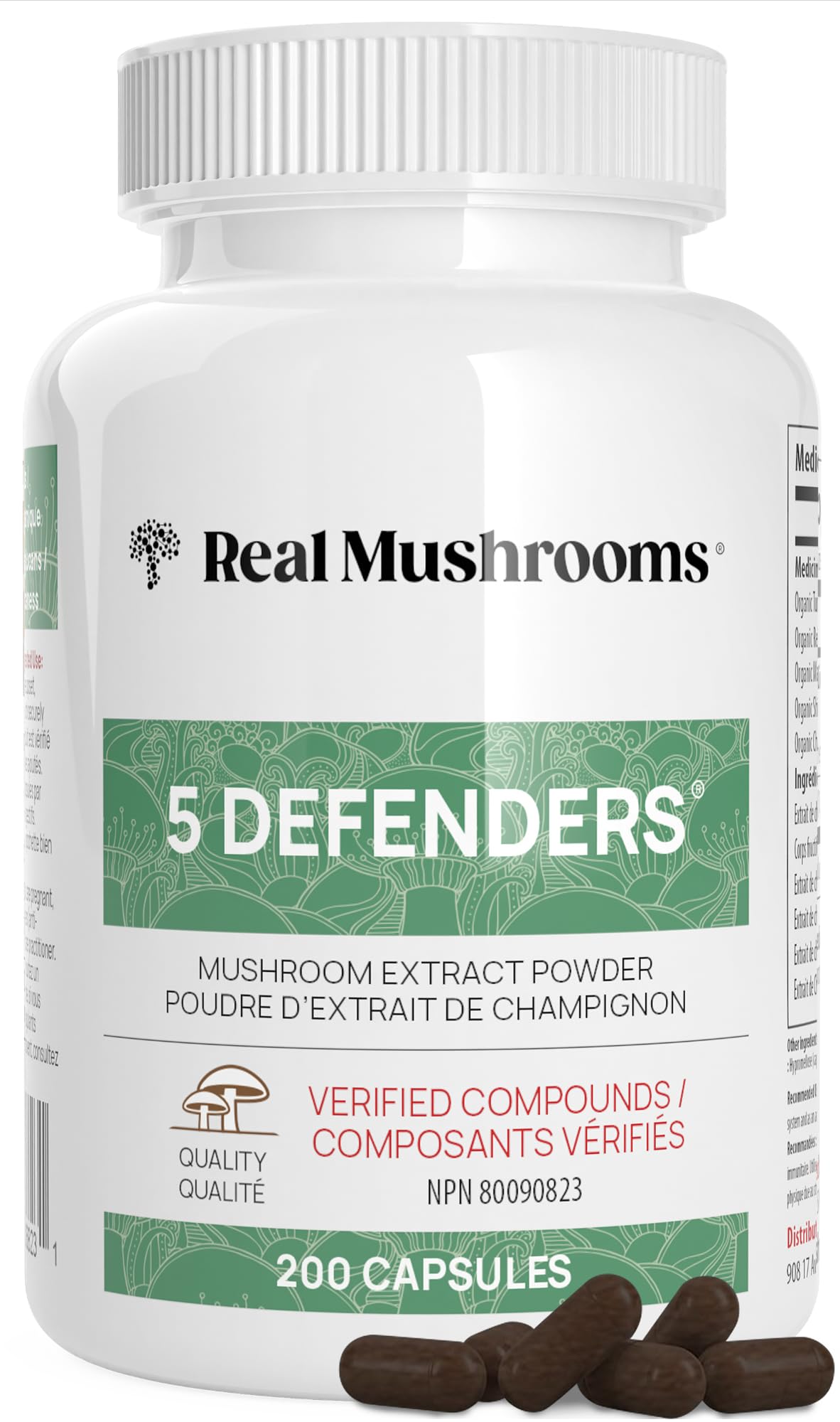 Foto 2 pulgar | Complementa Real Mushrooms 5 Defenders Para El Apoyo Inmunológico - Venta Internacional.