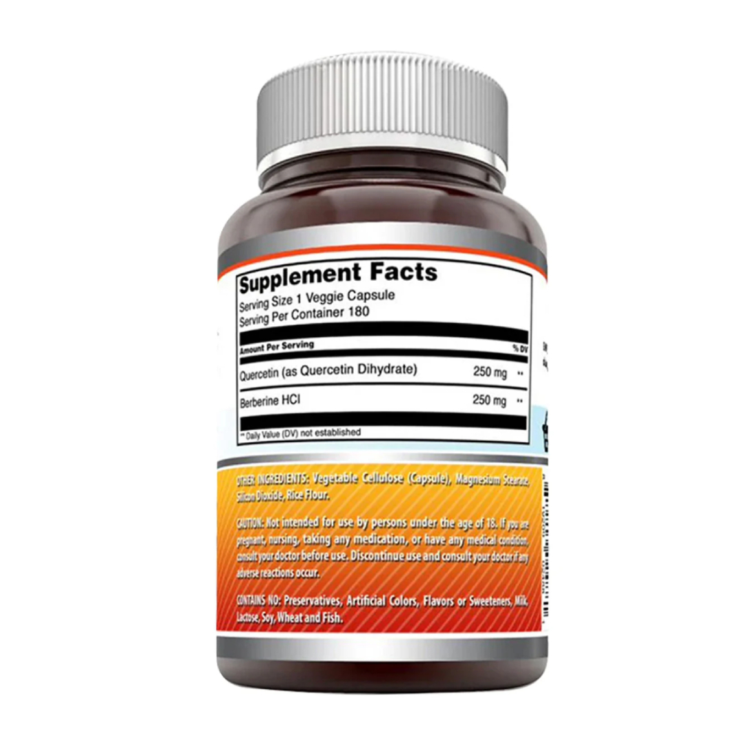 Foto 3 pulgar | Amazing Formulas Quercetin Berberine  500 Mg Antioxidante Control Glucosa Antiinflamatorio Salud Cardiovascular 180