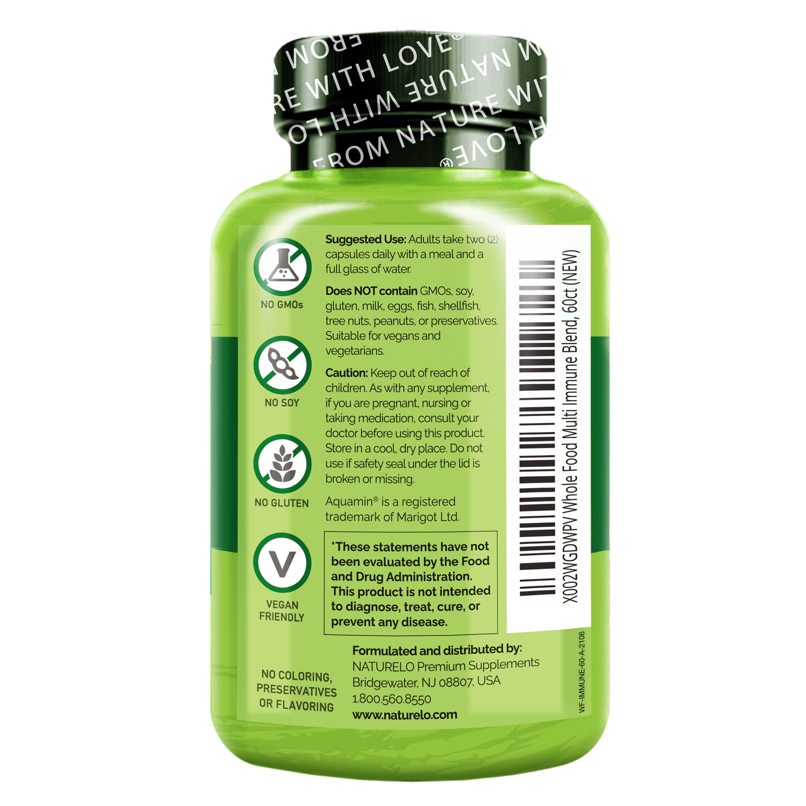 Foto 3 pulgar | Suplemento: Mezcla Multivitamínica E Inmunológica De Alimentos Integrales Naturelo - Venta Internacional.