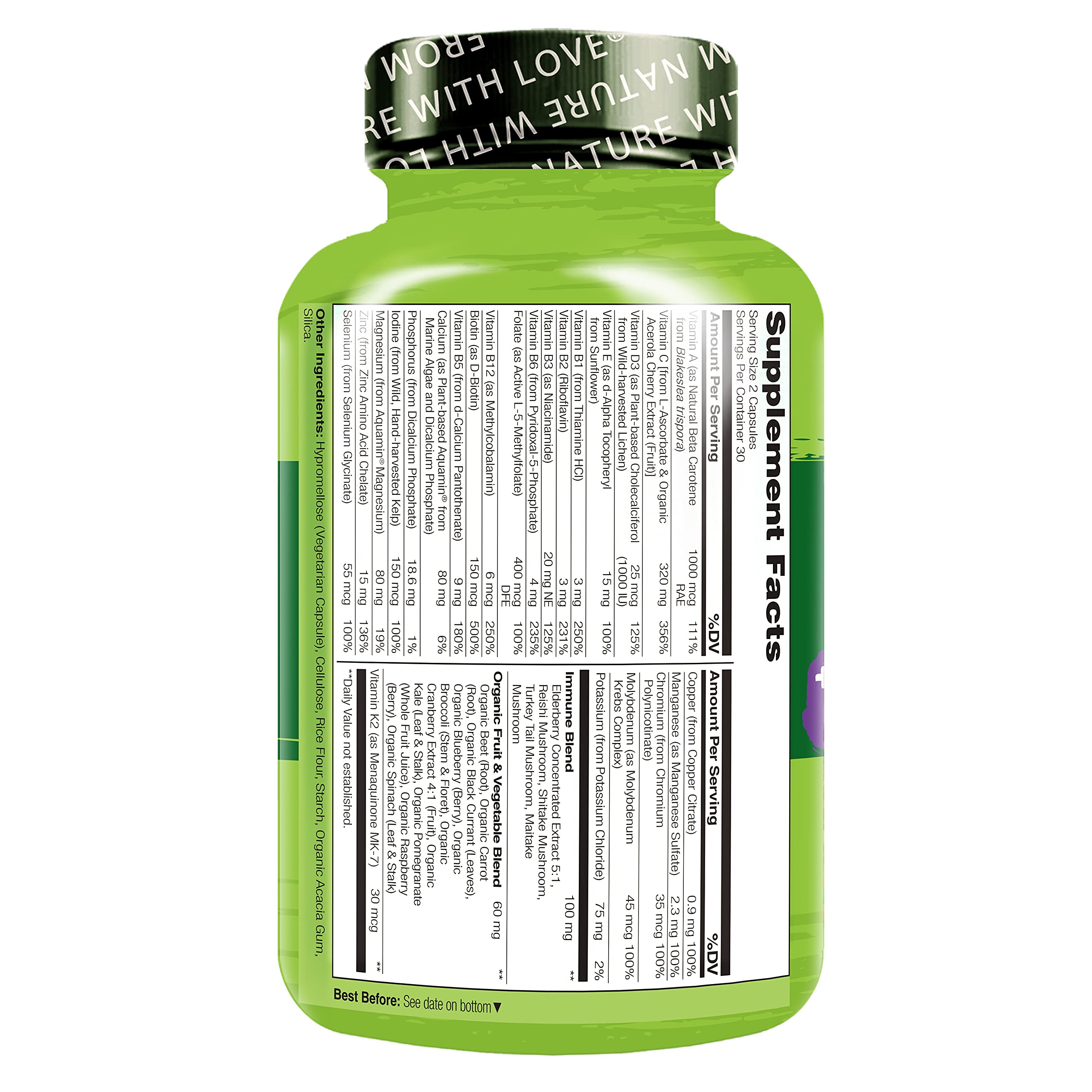 Foto 3 | Suplemento: Mezcla Multivitamínica E Inmunológica De Alimentos Integrales Naturelo - Venta Internacional.
