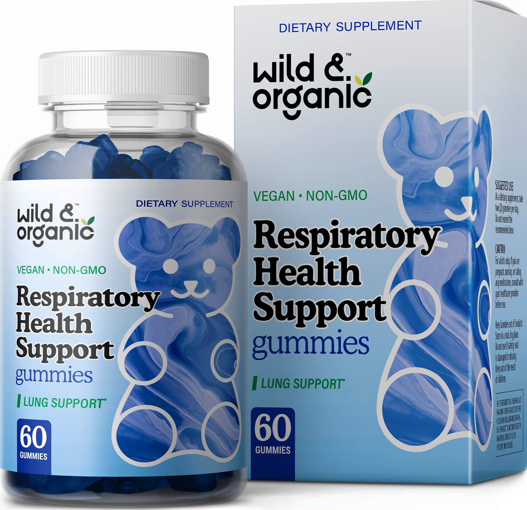 Foto 2 pulgar | Suplemento Dietético Wild & Organic Lung Health Support Gummie - Venta Internacional.
