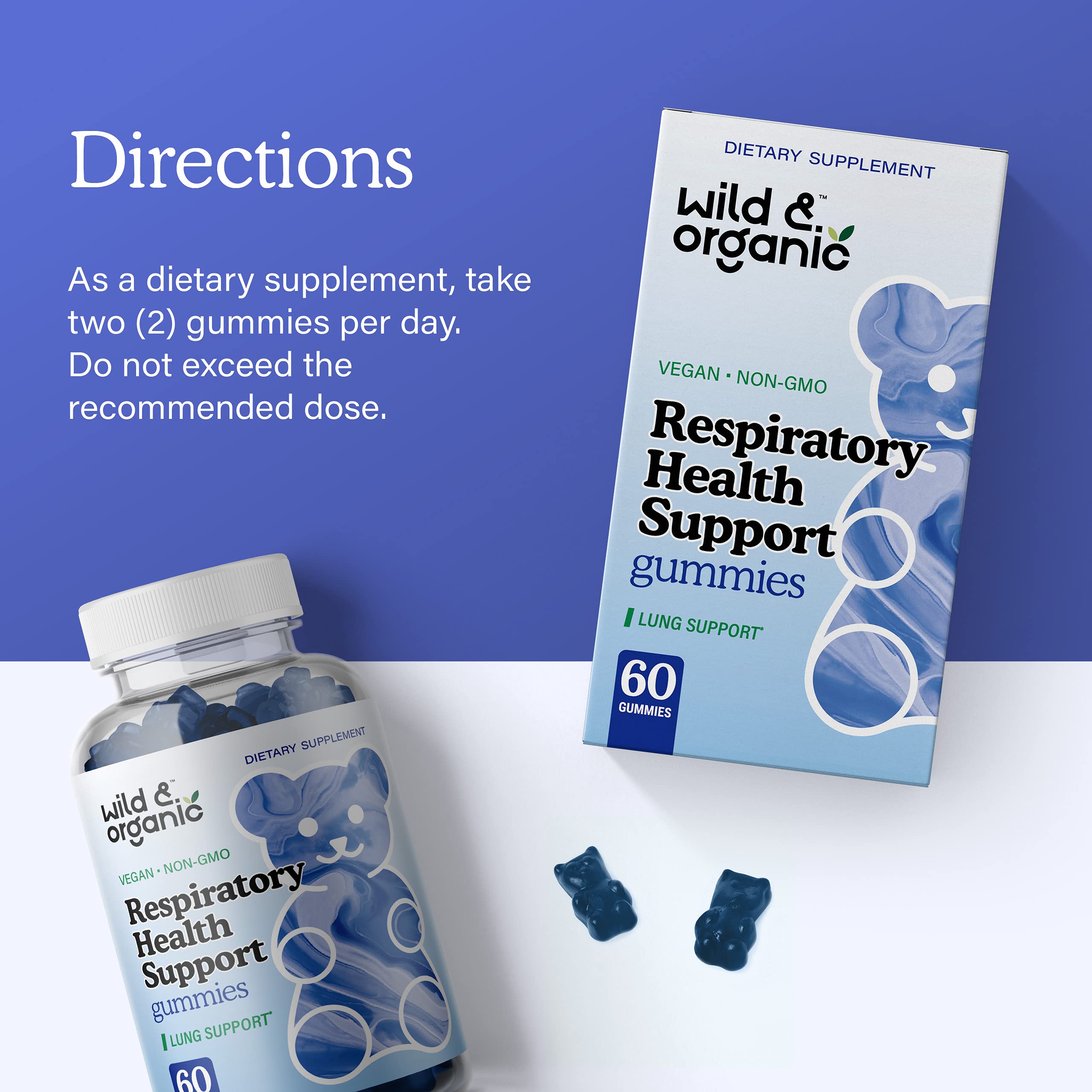Foto 5 pulgar | Suplemento Dietético Wild & Organic Lung Health Support Gummie - Venta Internacional.