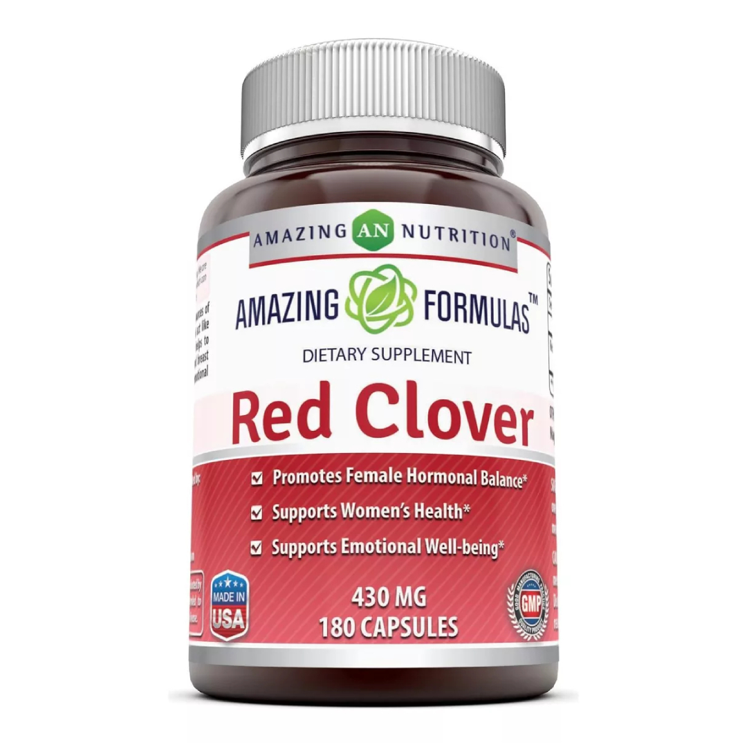 Foto 2 pulgar | Amazing Formulas Red Clover Trébol Rojo 430 Mg Menopausia, Equilibrio Hormonal, Antioxidante 180 Cápsulas