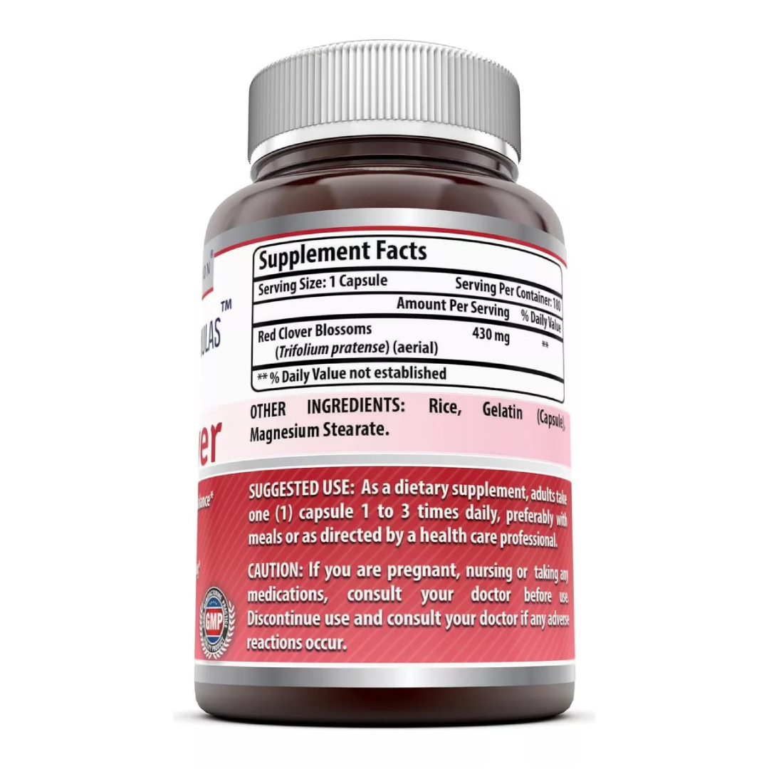 Foto 3 pulgar | Amazing Formulas Red Clover Trébol Rojo 430 Mg Menopausia, Equilibrio Hormonal, Antioxidante 180 Cápsulas
