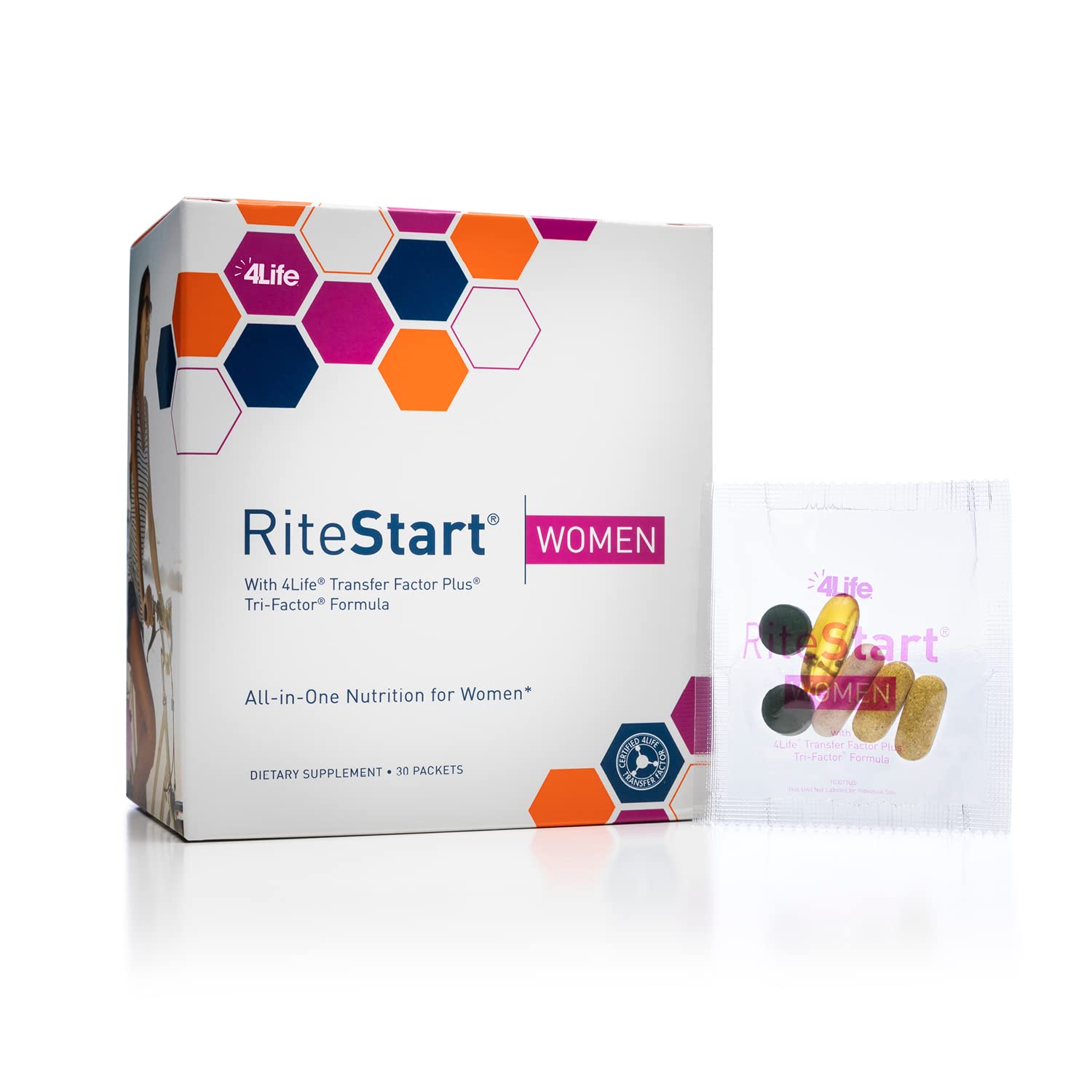 Foto 2 pulgar | Paquete Nutricional Diario Supplement 4life Ritestart Para Mujeres - Venta Internacional.