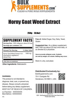 Foto 7 | Suplemento Bulksupplements.com Extracto De Hierba De Cabra En Celo 250 G - Venta Internacional.