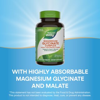 Foto 3 | Suplemento De Glicinato De Magnesio Nature's Way 220 Mg 120 Tabletas - Venta Internacional.