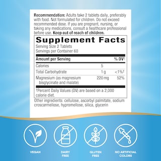 Foto 4 | Suplemento De Glicinato De Magnesio Nature's Way 220 Mg 120 Tabletas - Venta Internacional.