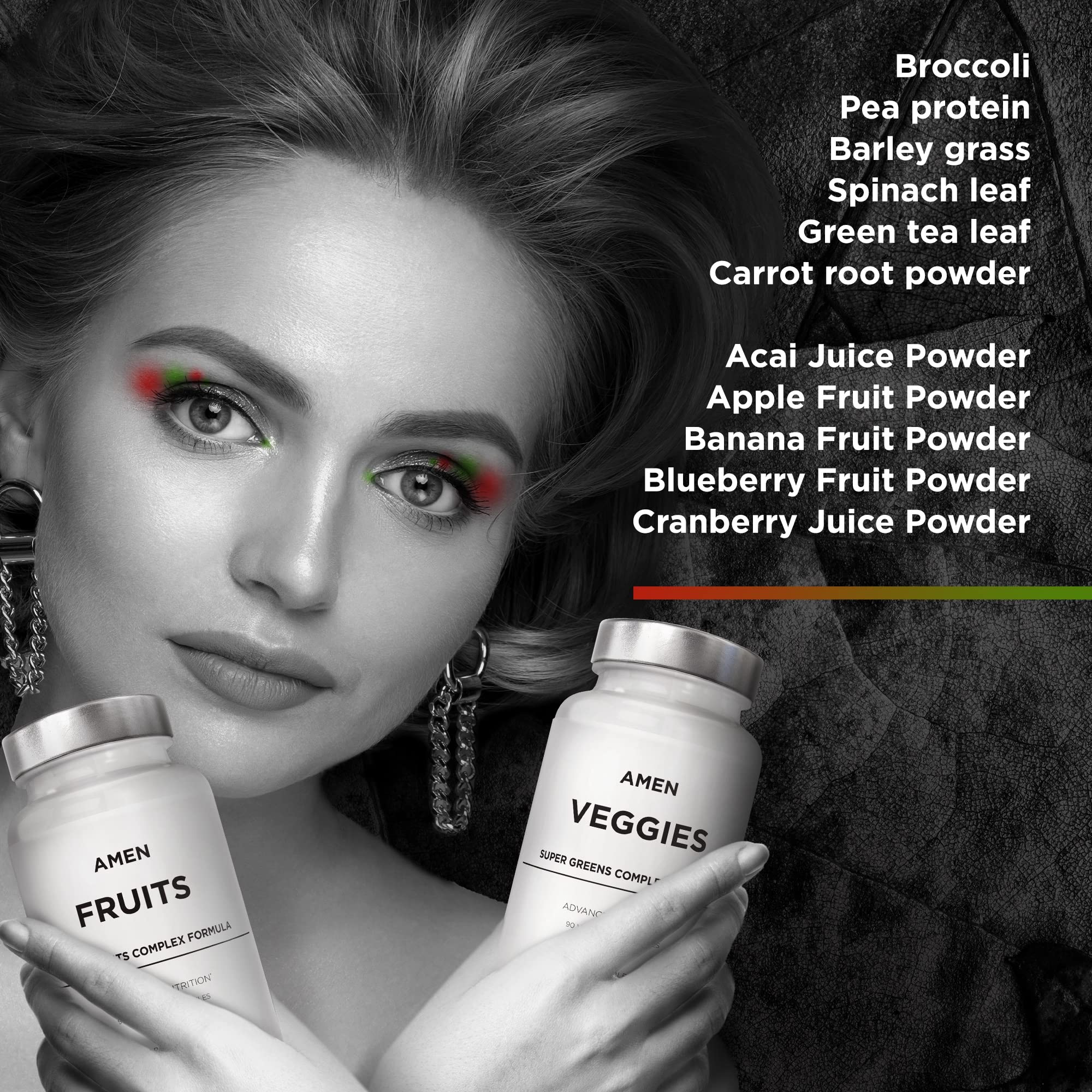Foto 6 pulgar | Paquete De Suplementos Amen Fruits + Veggies Vitamins - Venta Internacional.