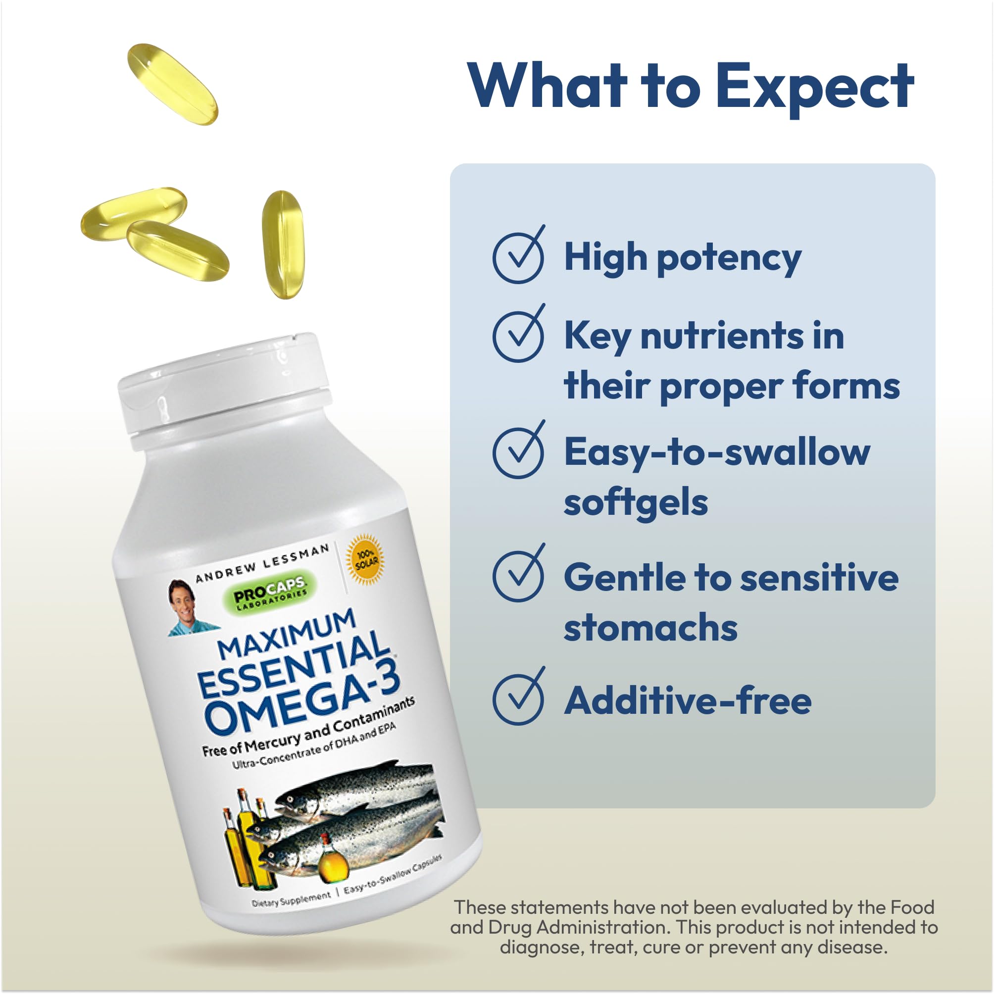 Foto 5 pulgar | Suplemento Andrew Lessman Maximum Essential Omega-3 60 G - Venta Internacional.