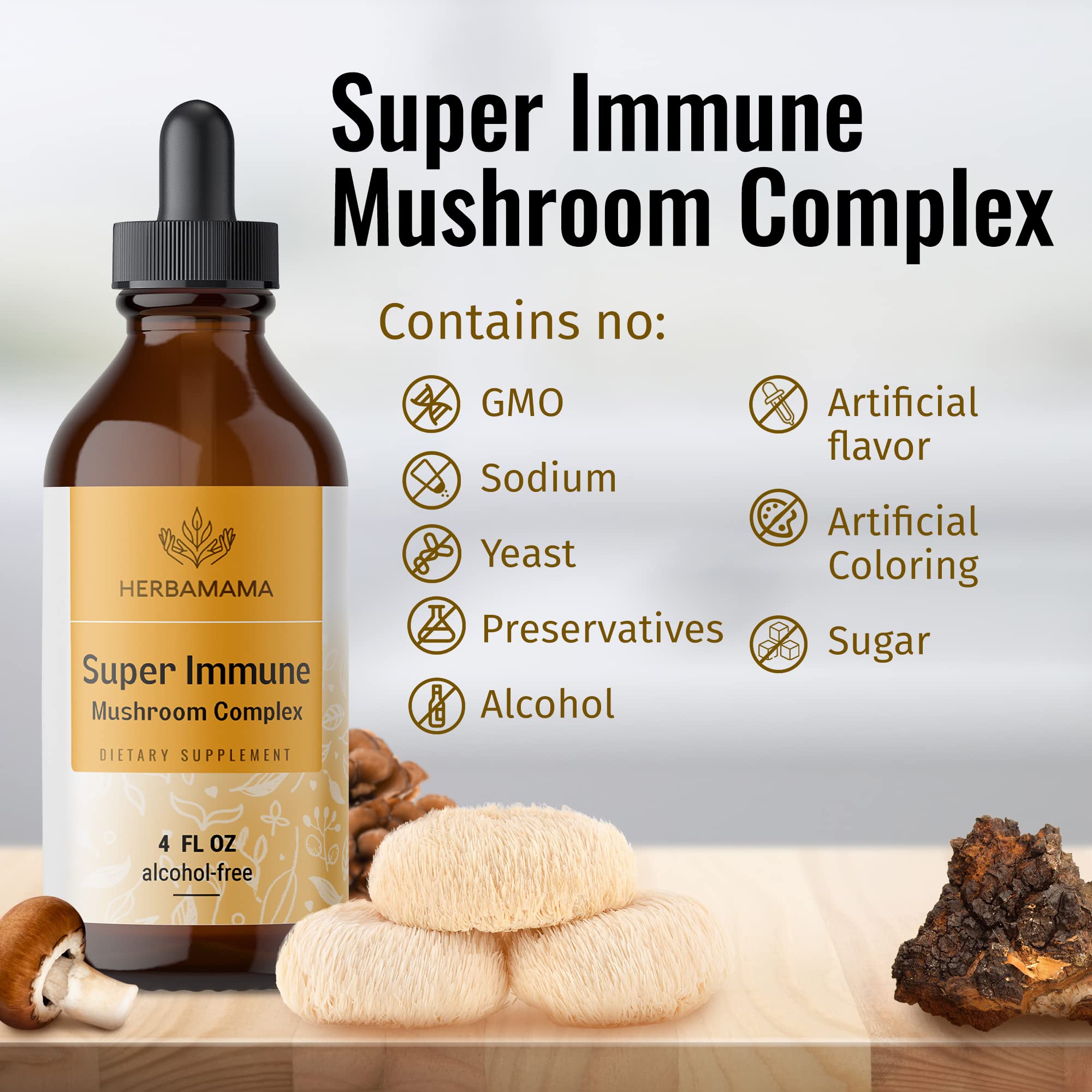 Foto 6 pulgar | Suplemento De Extracto Líquido Herbamama Super Immune 120 Ml - Venta Internacional.