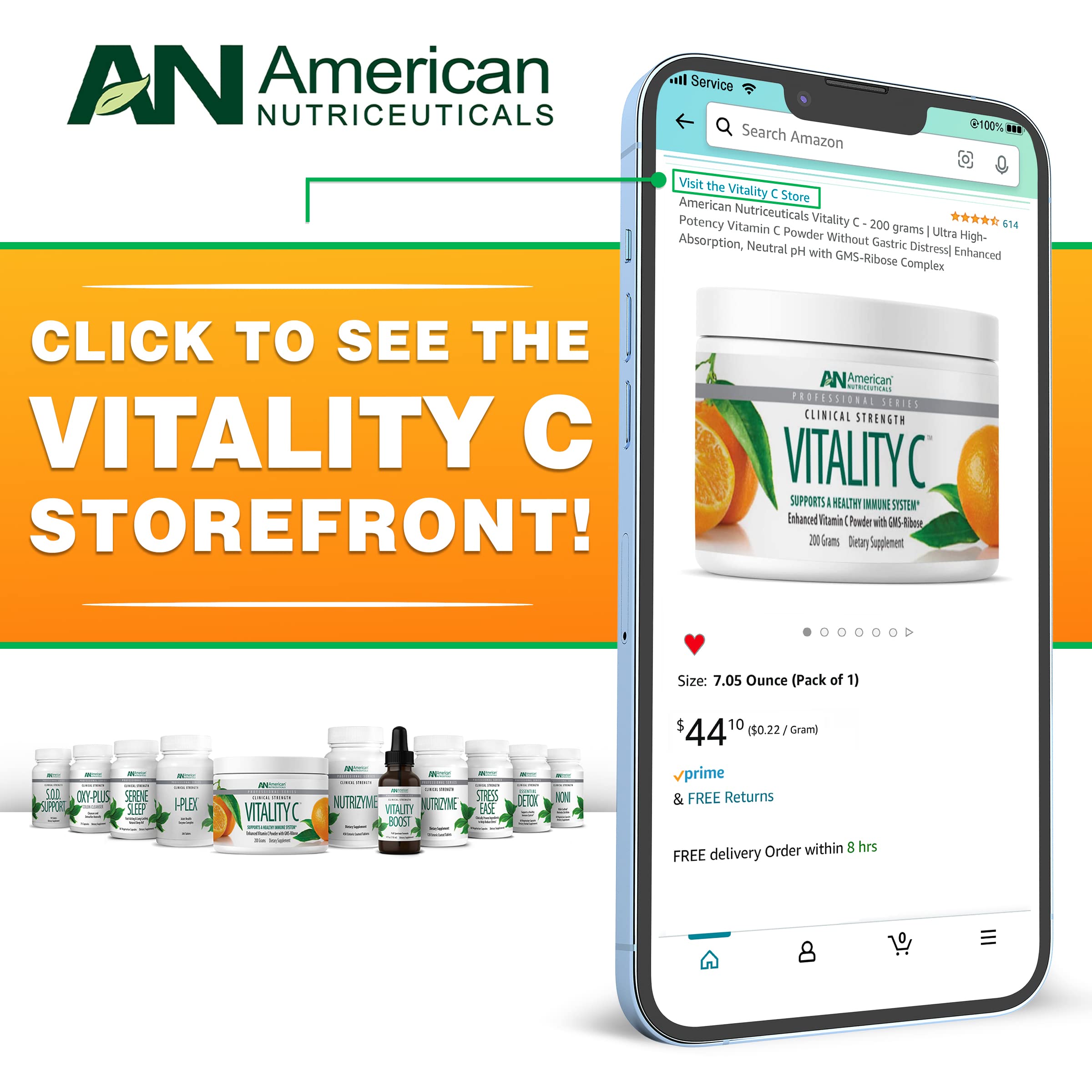 Foto 7 pulgar | Suplemento American Nutriceuticals Nutrizyme 450 Comprimidos - Venta Internacional.
