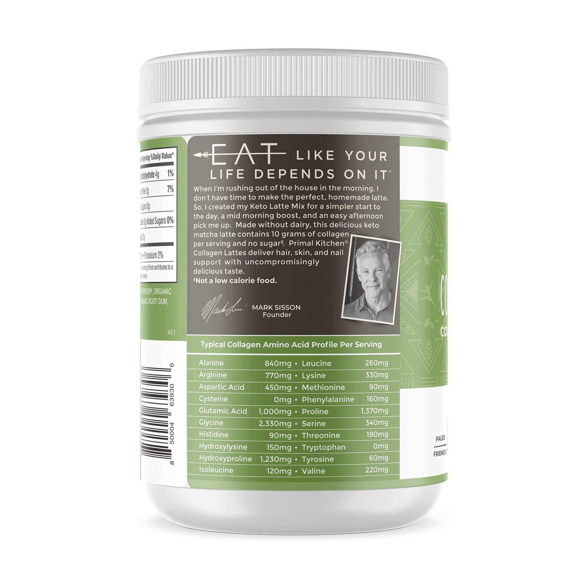 Foto 4 pulgar | Collagen Keto Latte En Polvo Primal Kitchen Matcha 275 Ml - Venta Internacional.
