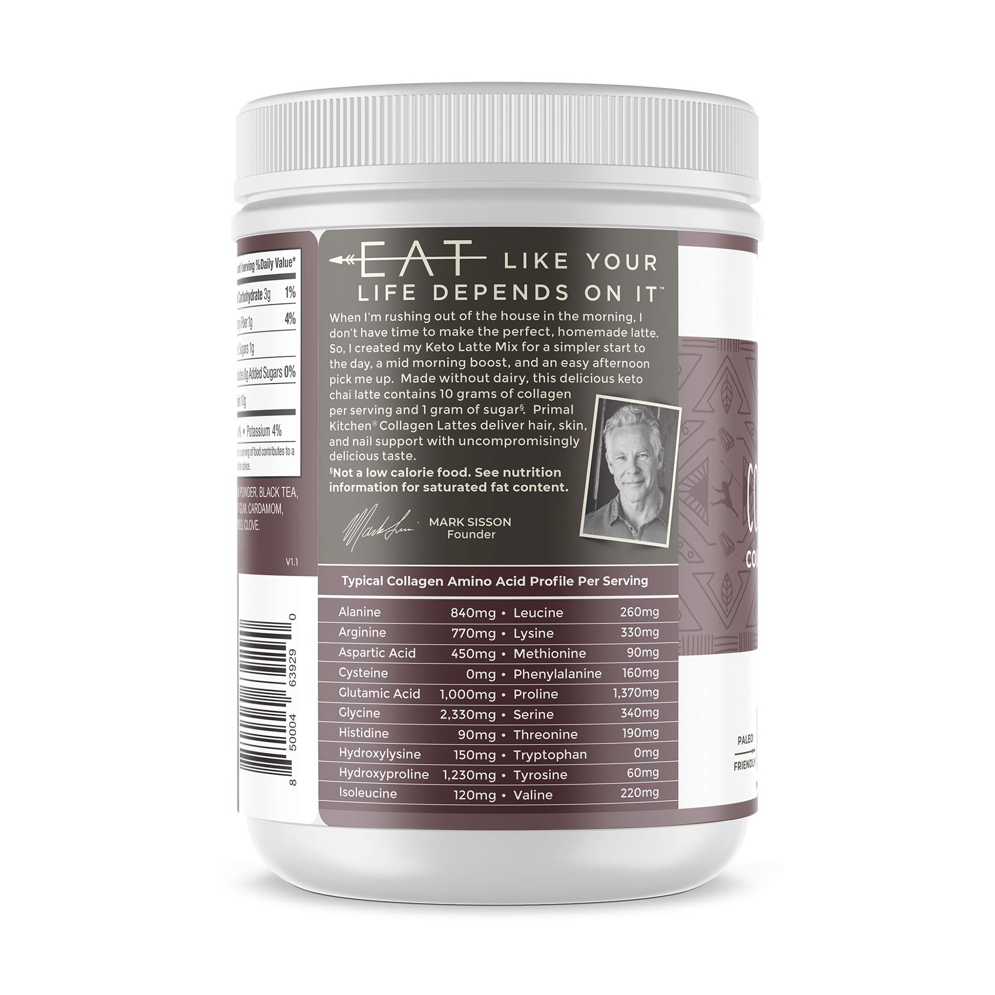 Foto 4 pulgar | Collagen Keto Latte En Polvo Primal Kitchen Chai Tea 250 Ml - Venta Internacional.