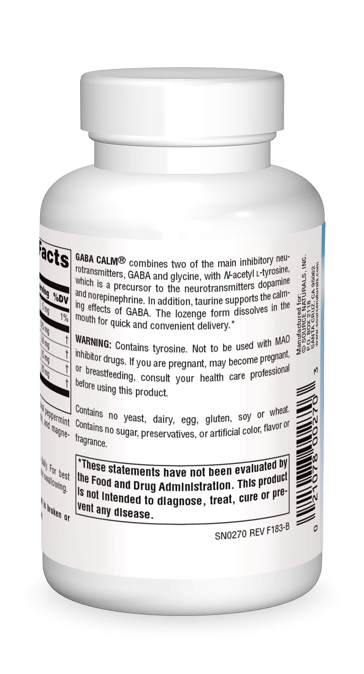 Foto 3 pulgar | Pastillas Source Naturals Serene Science Gaba Calm 120 Unidades - Venta Internacional.