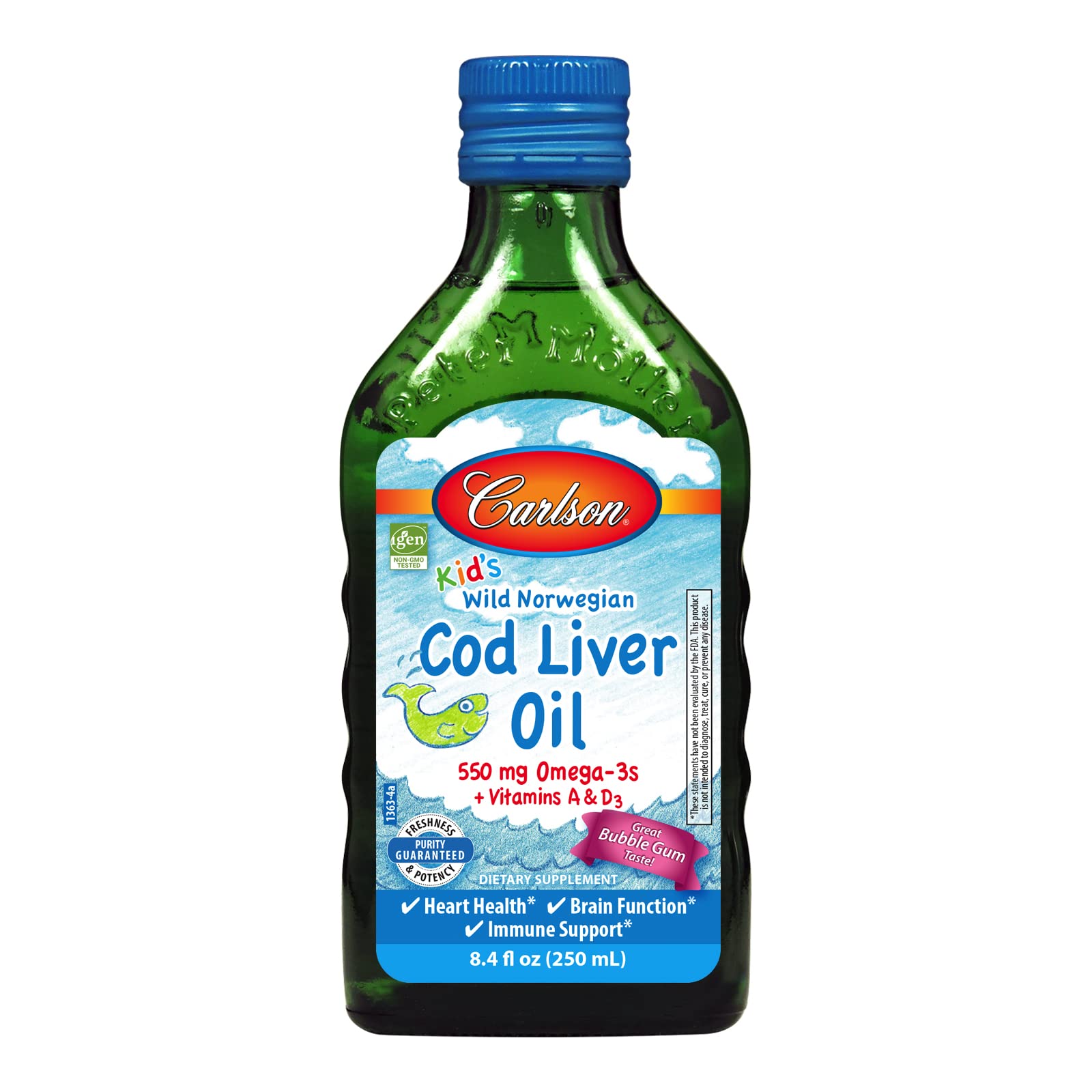 Foto 2 pulgar | Suplemento De Aceite De Hígado De Bacalao Carlson Para Niños, 250 Ml De Omega-3 A Y D3 - Venta Internacional.