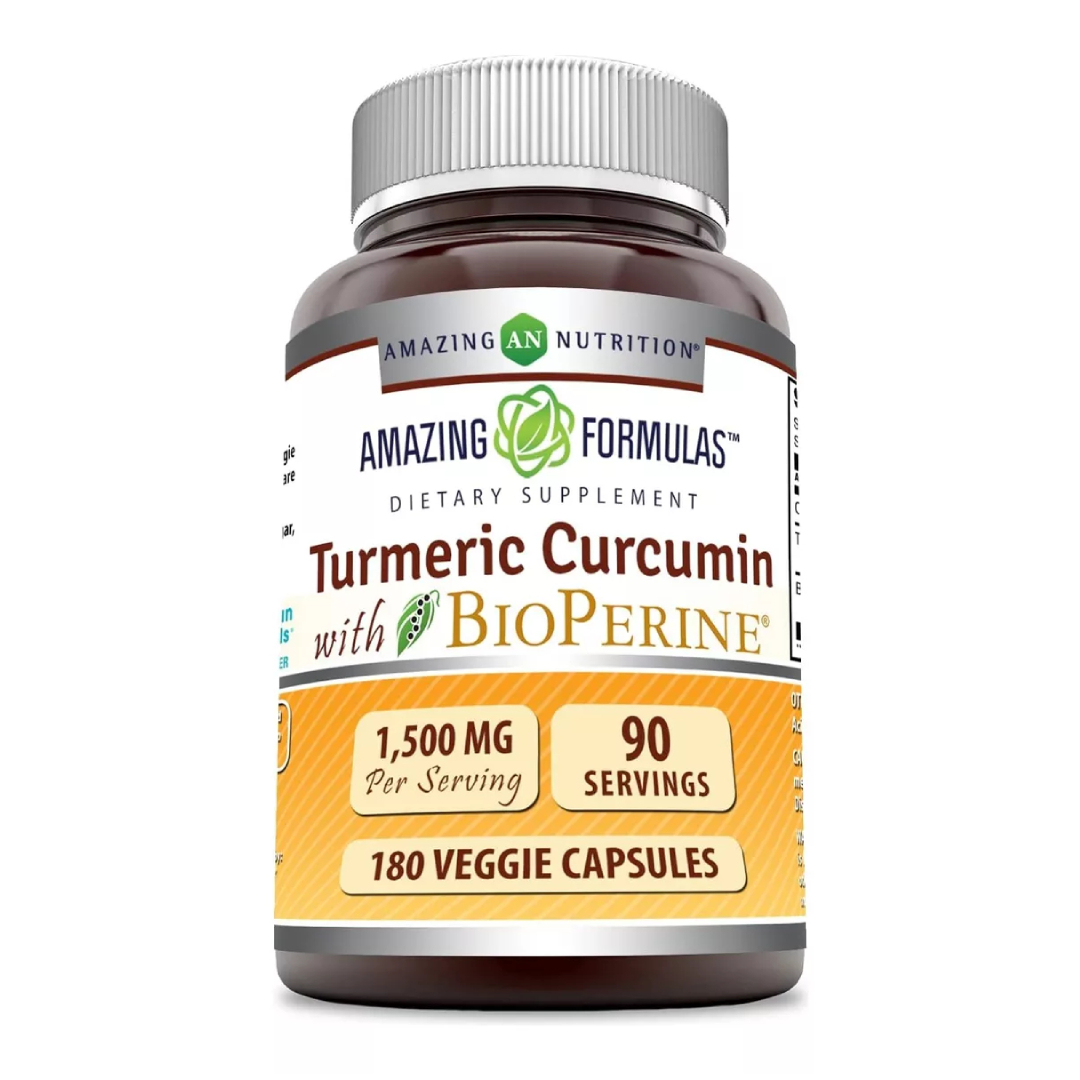 Foto 2 pulgar | Amazing Formulas Turmeric Curcumin With Bioperine Reduce Inflamación, Apoya La Salud De Las Articulaciones 180 Cápsulas