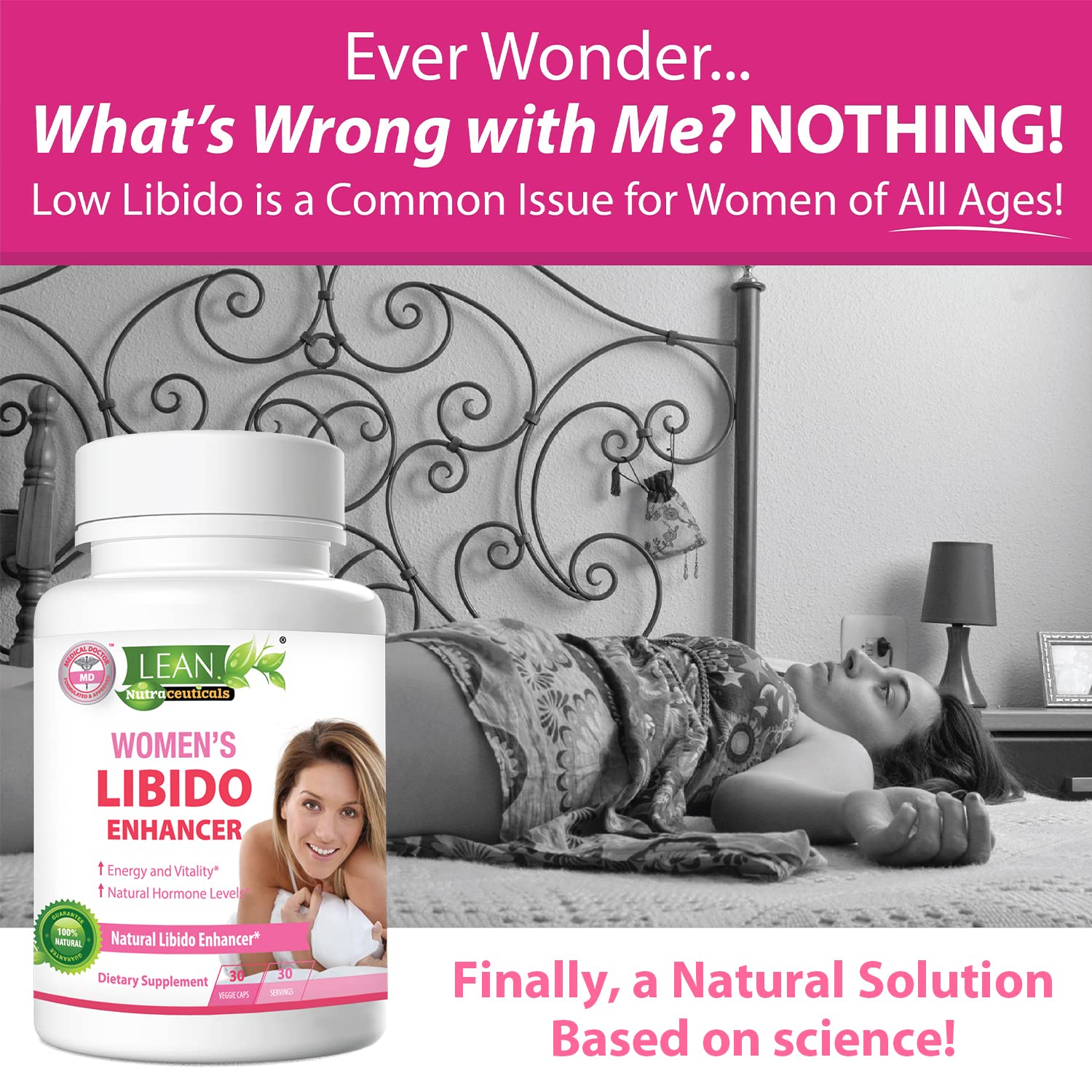 Foto 3 pulgar | Suplemento Lean Nutraceuticals Libido Booster Women 30 Cápsulas - Venta Internacional.