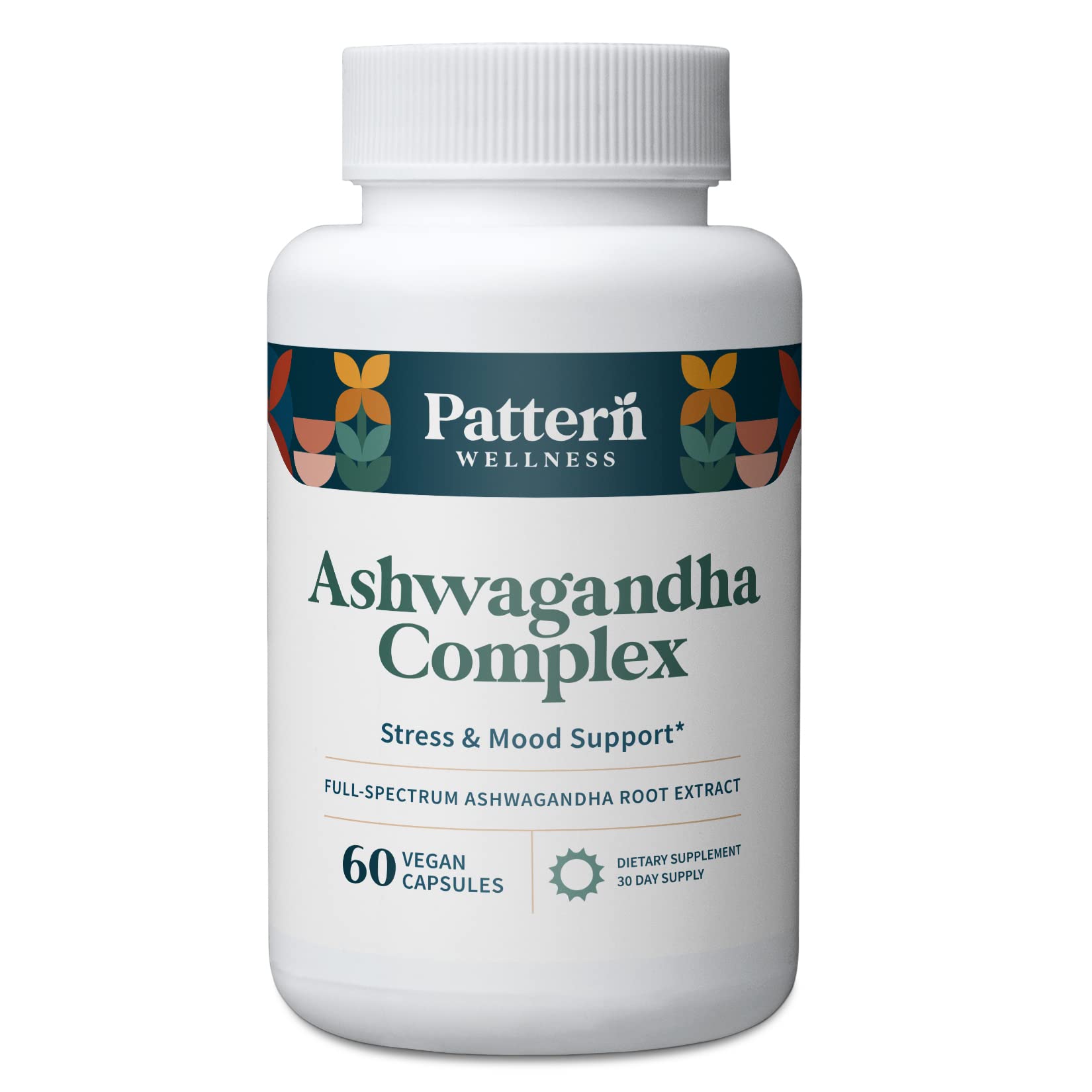 Suplemento Pattern Wellness Ashwagandha Complex 60 Comprimidos - Venta Internacional.