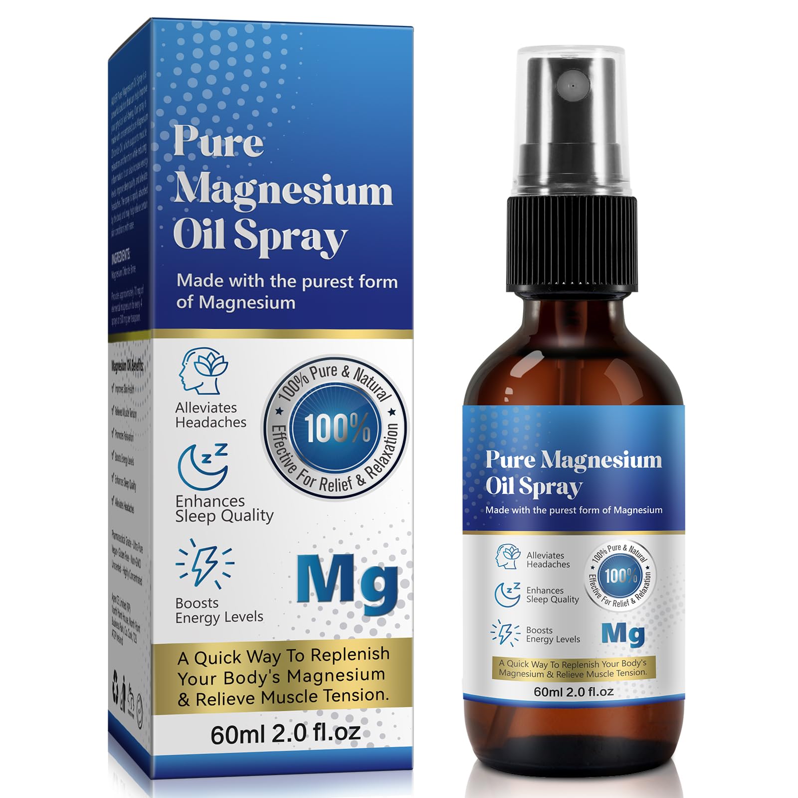 Foto 2 pulgar | Aceite de Magnesio en Aerosol Puro y Natural 60 ml - Venta Internacional