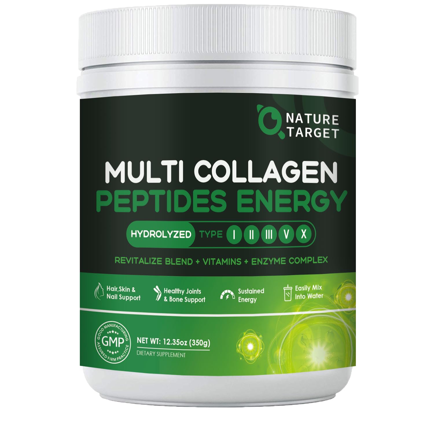 Foto 2 pulgar | Colágeno en Polvo Nature Target Multi-colágeno-péptidos - Venta Internacional