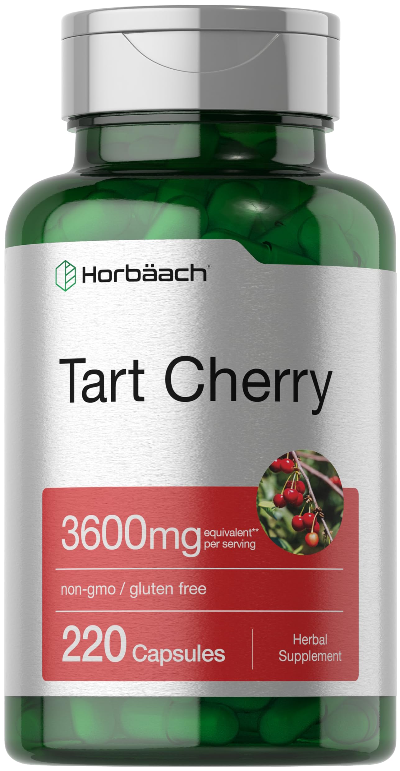 Foto 2 pulgar | Suplemento De Extracto De Cereza Ácida Horbäach 3600 Mg 220 Cápsulas - Venta Internacional.