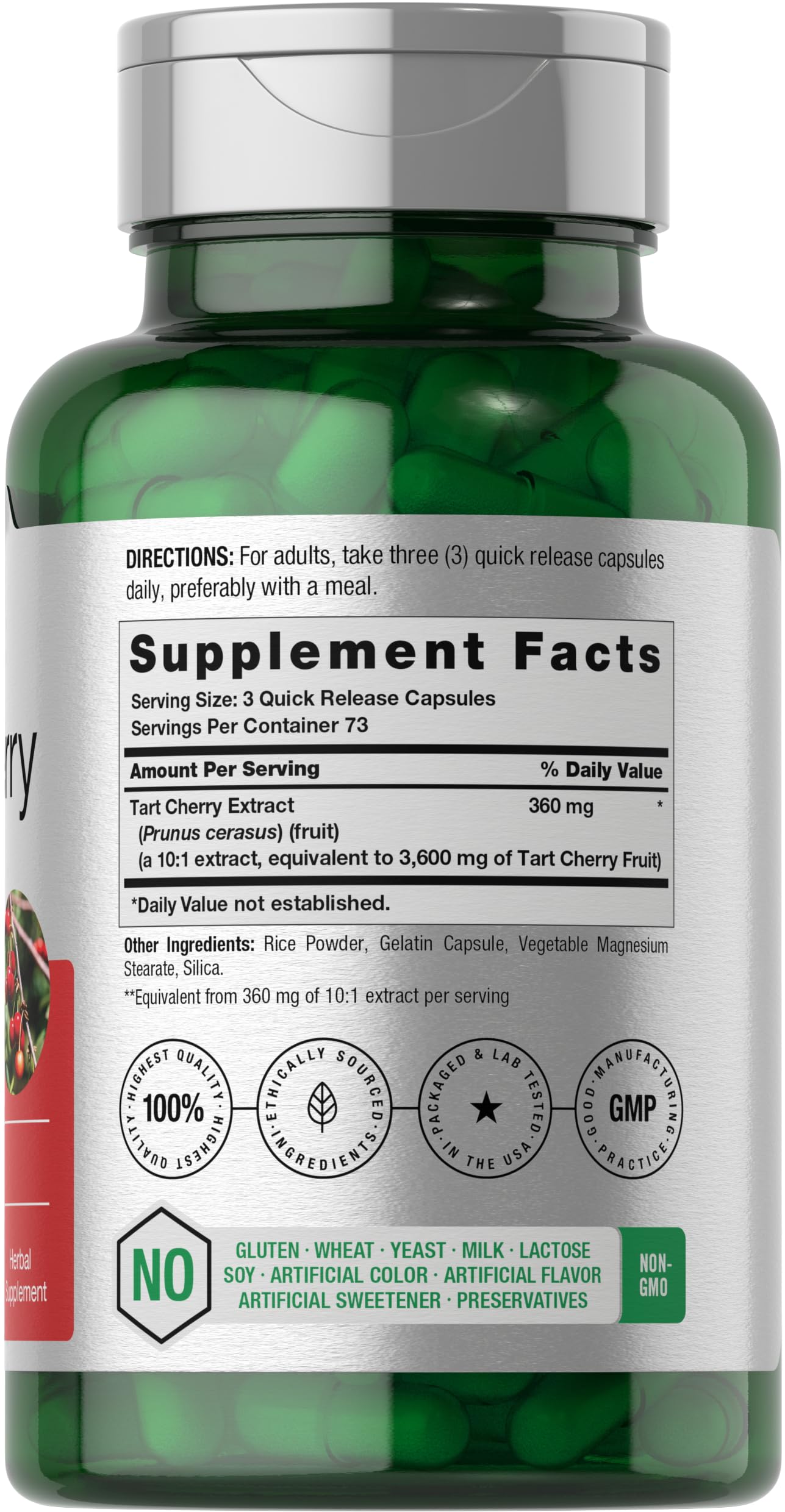 Foto 3 pulgar | Suplemento De Extracto De Cereza Ácida Horbäach 3600 Mg 220 Cápsulas - Venta Internacional.