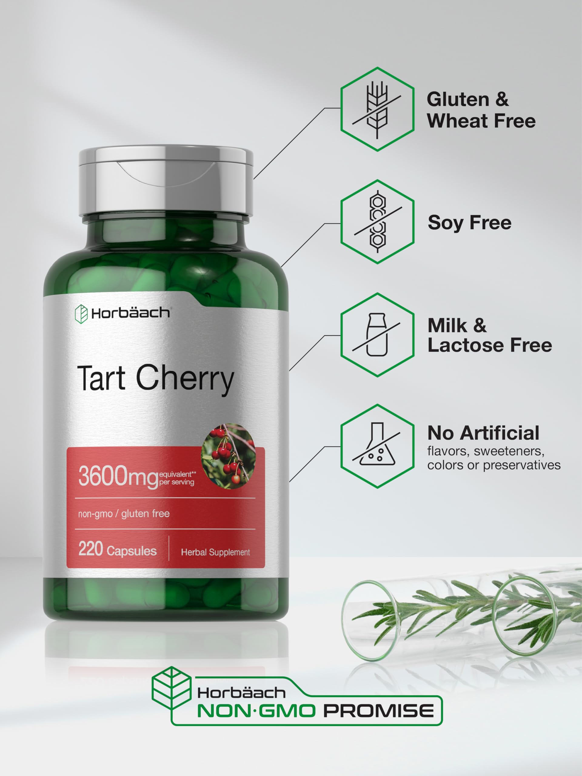 Foto 5 | Suplemento De Extracto De Cereza Ácida Horbäach 3600 Mg 220 Cápsulas - Venta Internacional.