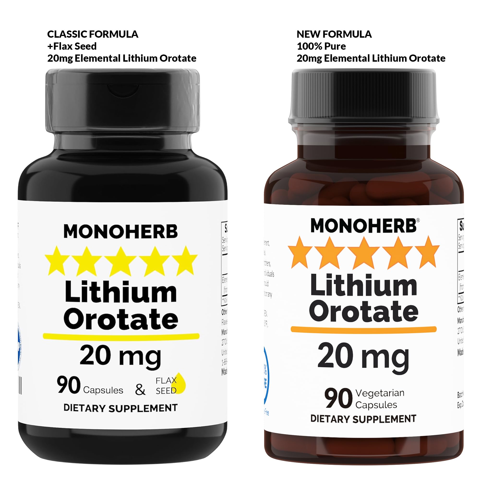 Foto 5 pulgar | Suplemento De Orotato De Litio Monoherb 20 Mg 90 Cápsulas Veganas - Venta Internacional.