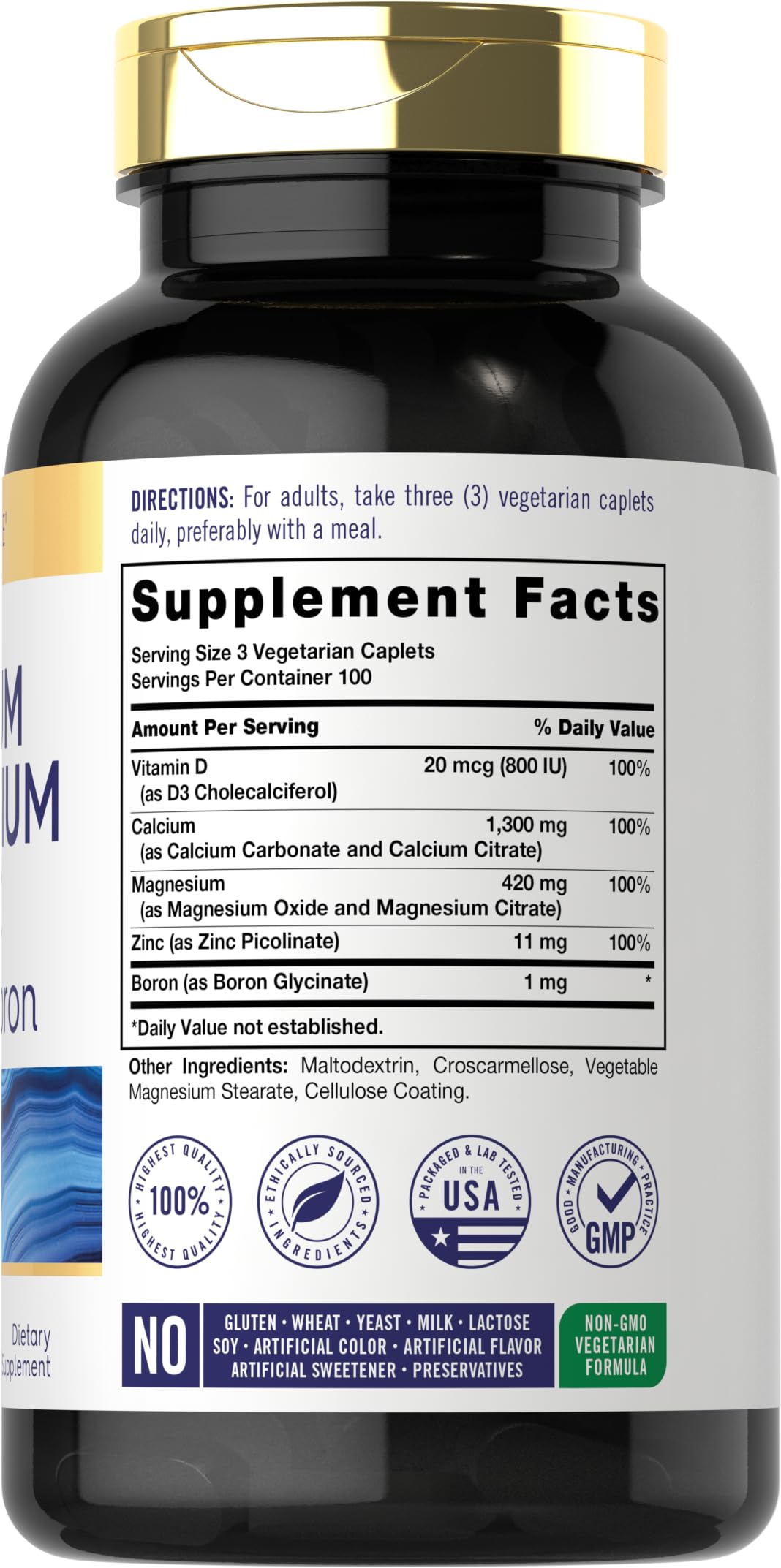 Foto 3 pulgar | Suplemento Carlyle Calcium Magnesio Zinc Con Vitamina D3 300 Comprimidos - Venta Internacional