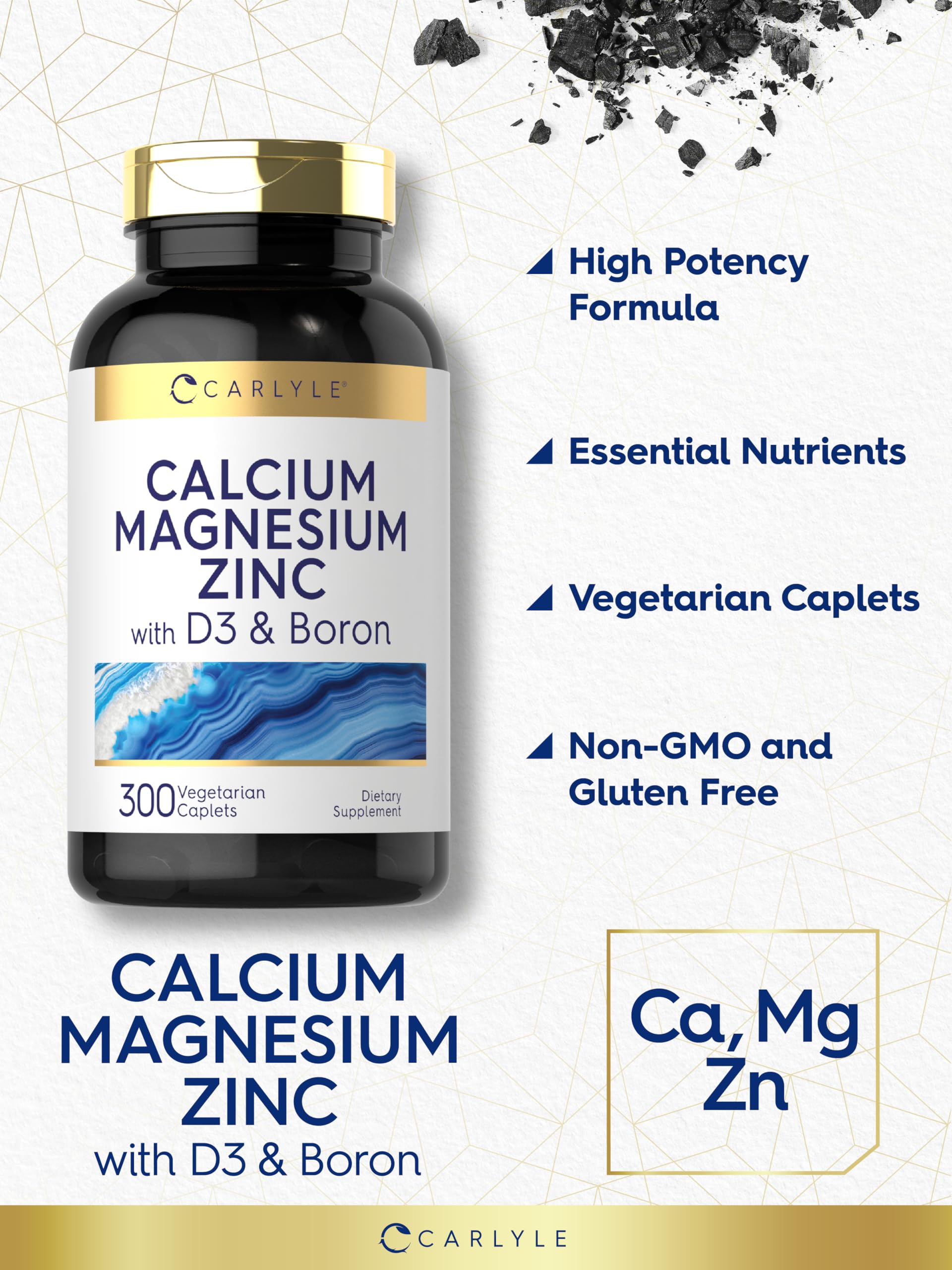 Foto 5 pulgar | Suplemento Carlyle Calcium Magnesio Zinc Con Vitamina D3 300 Comprimidos - Venta Internacional