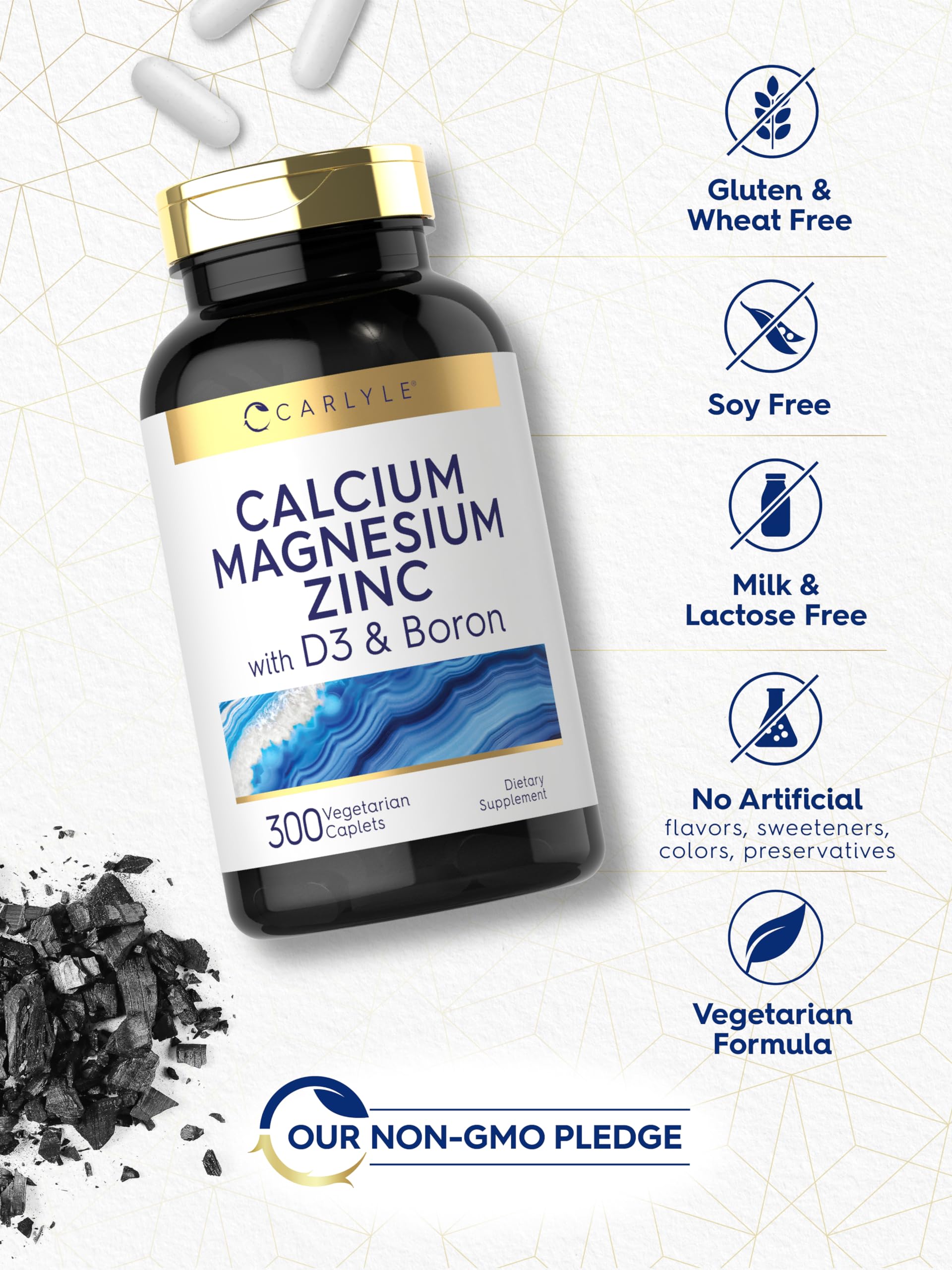 Foto 6 pulgar | Suplemento Carlyle Calcium Magnesio Zinc Con Vitamina D3 300 Comprimidos - Venta Internacional