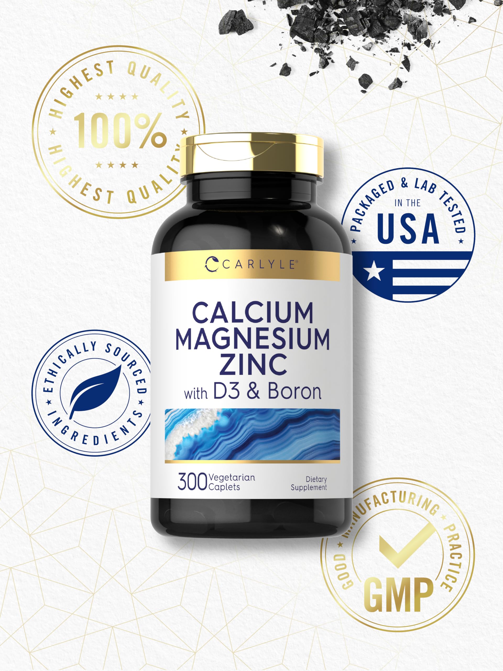 Foto 7 pulgar | Suplemento Carlyle Calcium Magnesio Zinc Con Vitamina D3 300 Comprimidos - Venta Internacional