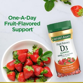 Foto 4 | Suplemento Nature's Bounty En Gomitas Con Vitamina D3 De 5000 Ui, 60 Unidades - Venta Internacional.