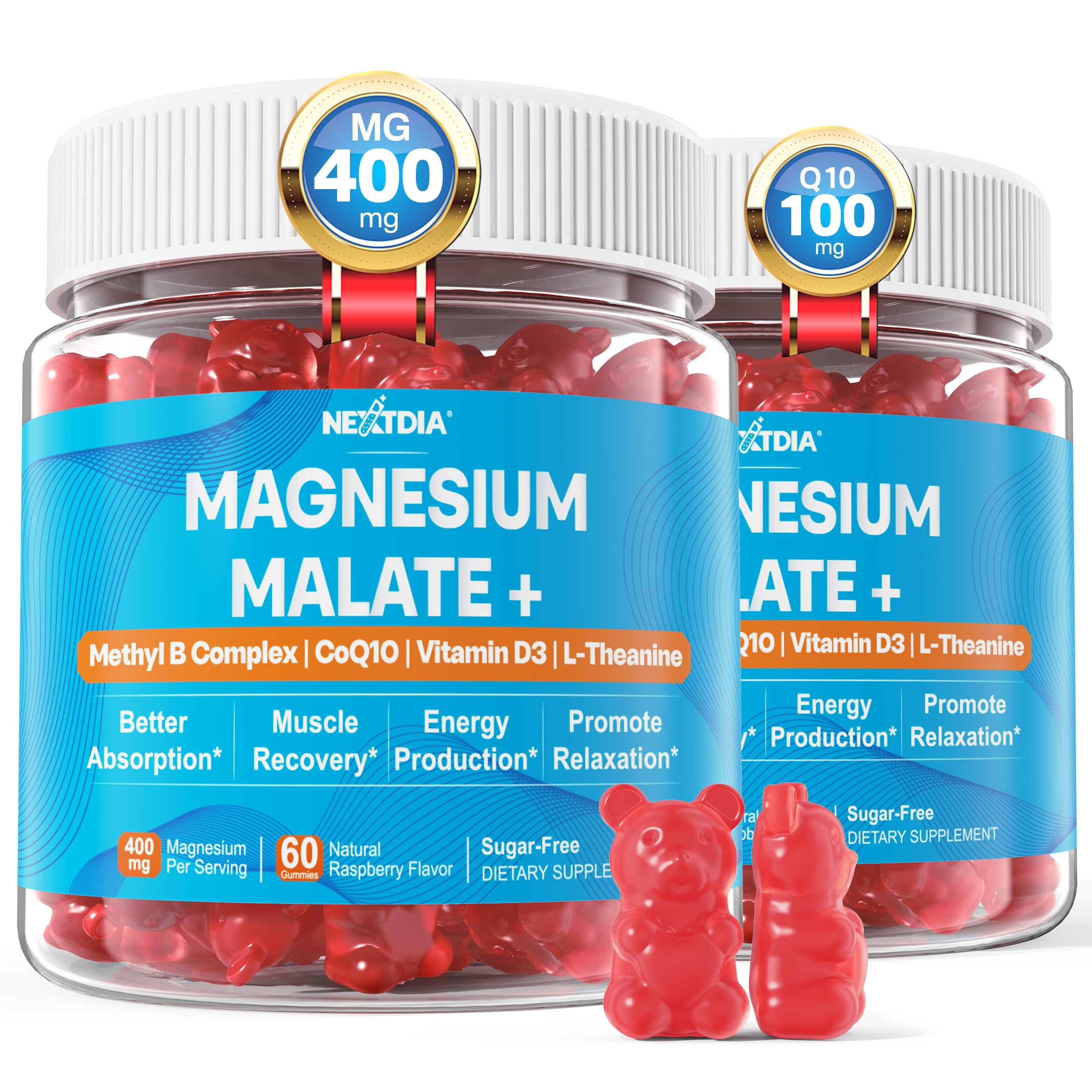 Foto 2 pulgar | Suplemento de Magnesio Nextdia Gummies 400 mg con Coq10 D3 Y B6 - Venta Internacional