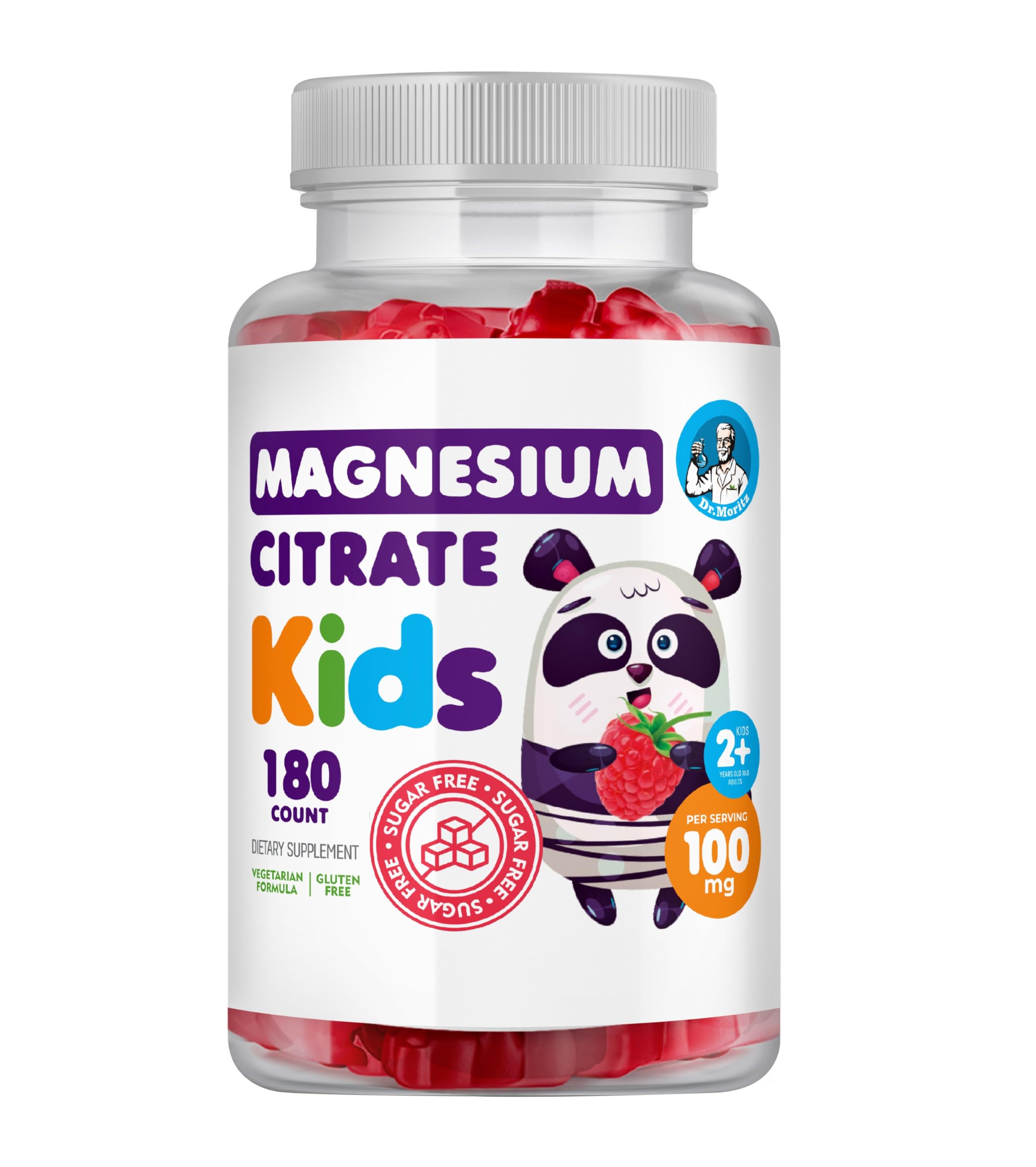 Gomitas De Magnesio Dr. Moritz Sugar Free Calm, 180 Unidades - Venta Internacional.