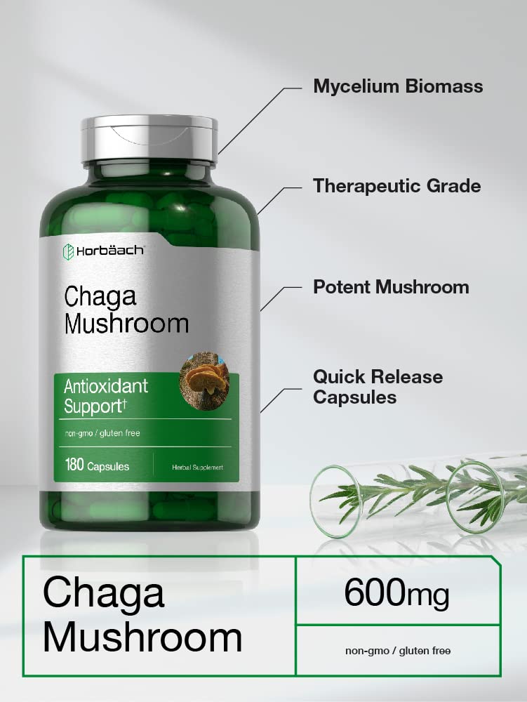 Foto 4 pulgar | Suplemento Horbaach Chaga En Cápsulas De 180 Unidades - Venta Internacional.