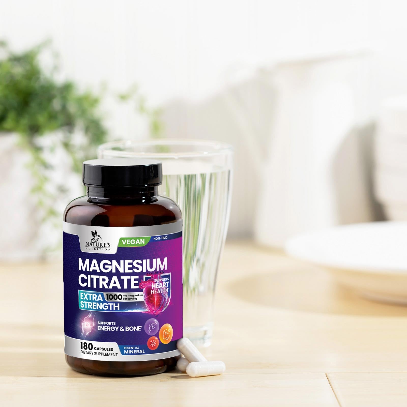 Foto 8 pulgar | Suplemento de Magnesio Nature's Nutrition 1000 Mg 180 Cápsulas - Venta Internacional