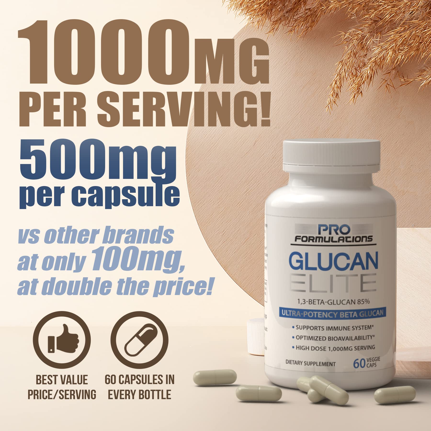 Foto 3 pulgar | Suplemento Pro Formulations Md Glucan Elite 85% Beta 1,3d - Venta Internacional.