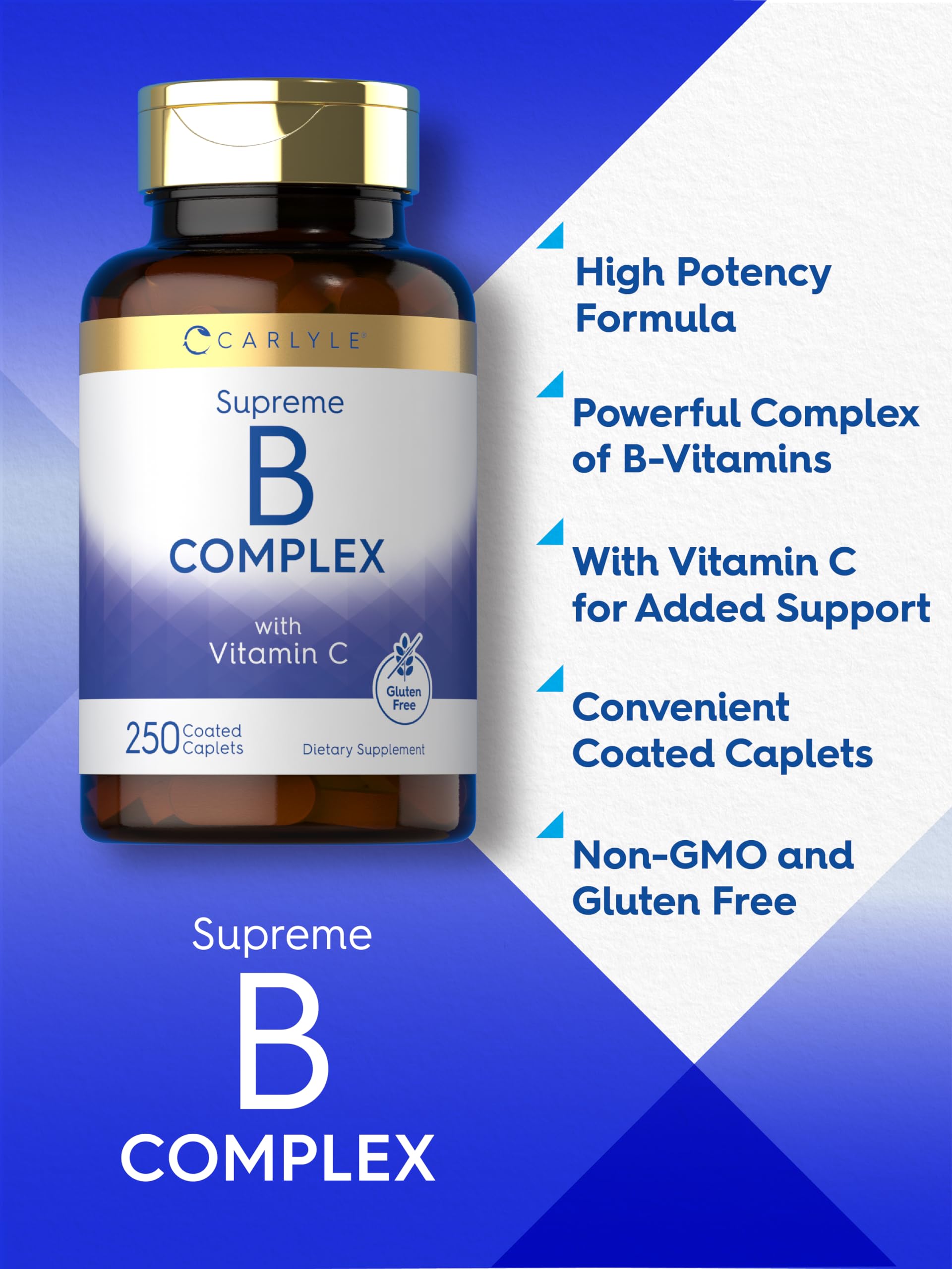 Foto 5 pulgar | Complemente El Complejo De Vitamina B Carlyle Más Vitamina C 250 Cápsulas - Venta Internacional.
