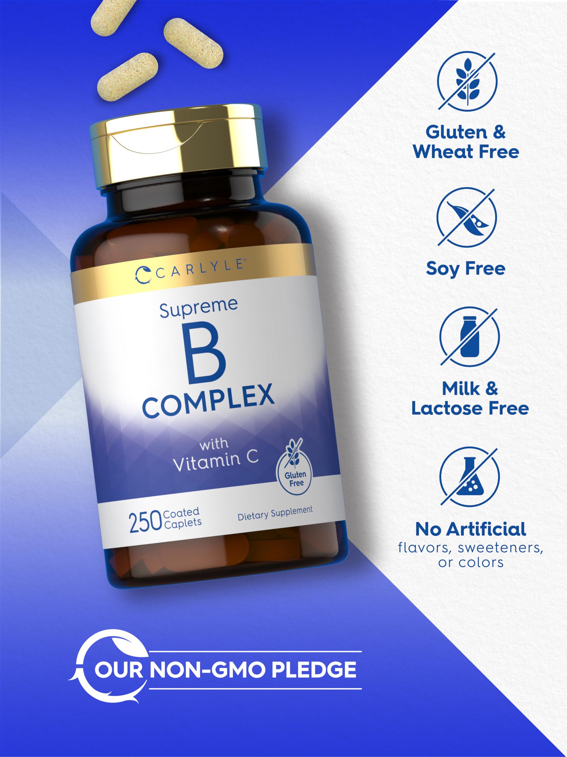 Foto 6 pulgar | Complemente El Complejo De Vitamina B Carlyle Más Vitamina C 250 Cápsulas - Venta Internacional.