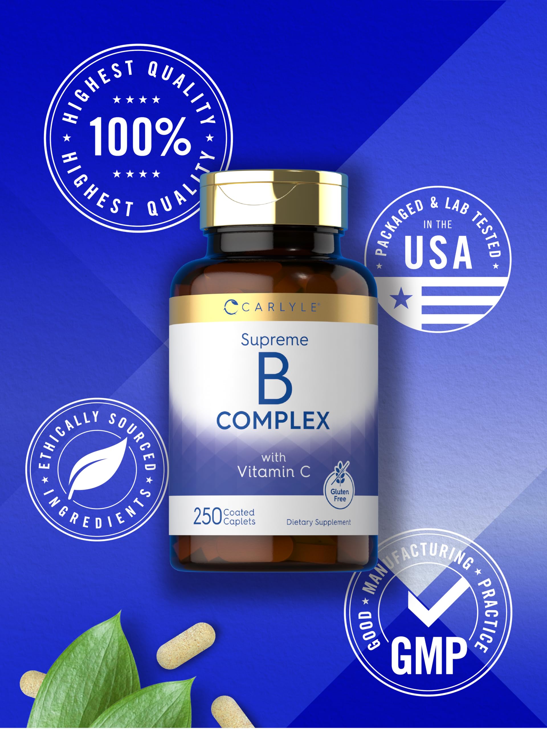 Foto 7 pulgar | Complemente El Complejo De Vitamina B Carlyle Más Vitamina C 250 Cápsulas - Venta Internacional.
