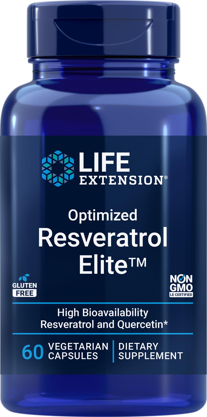 Resveratrol Elite Optimizado Supplement Life Extension 60 Cápsulas - Venta Internacional.