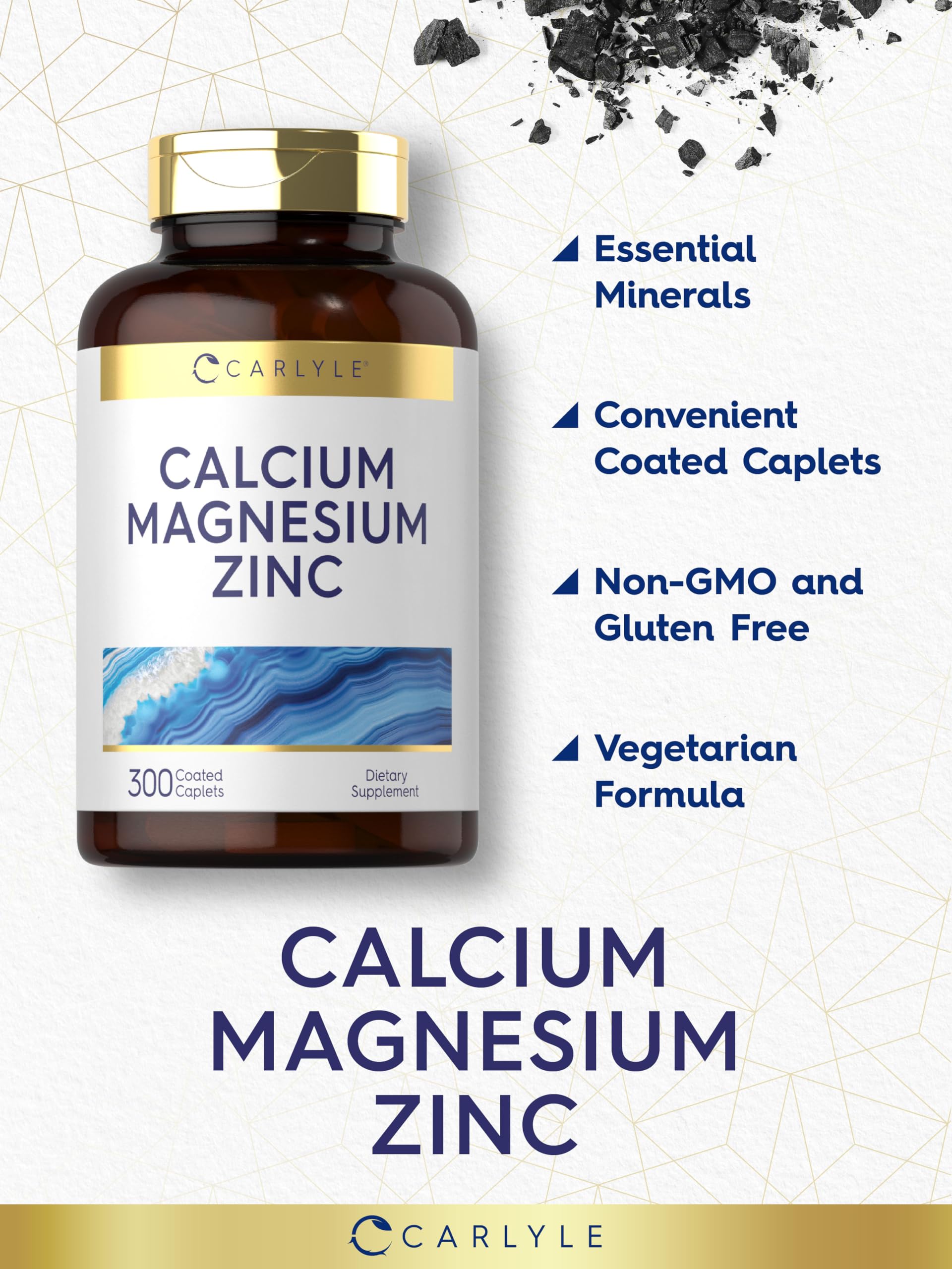 Foto 4 | Suplemento Carlyle Calcio Magnesio Zinc 300 Comprimidos - Venta Internacional