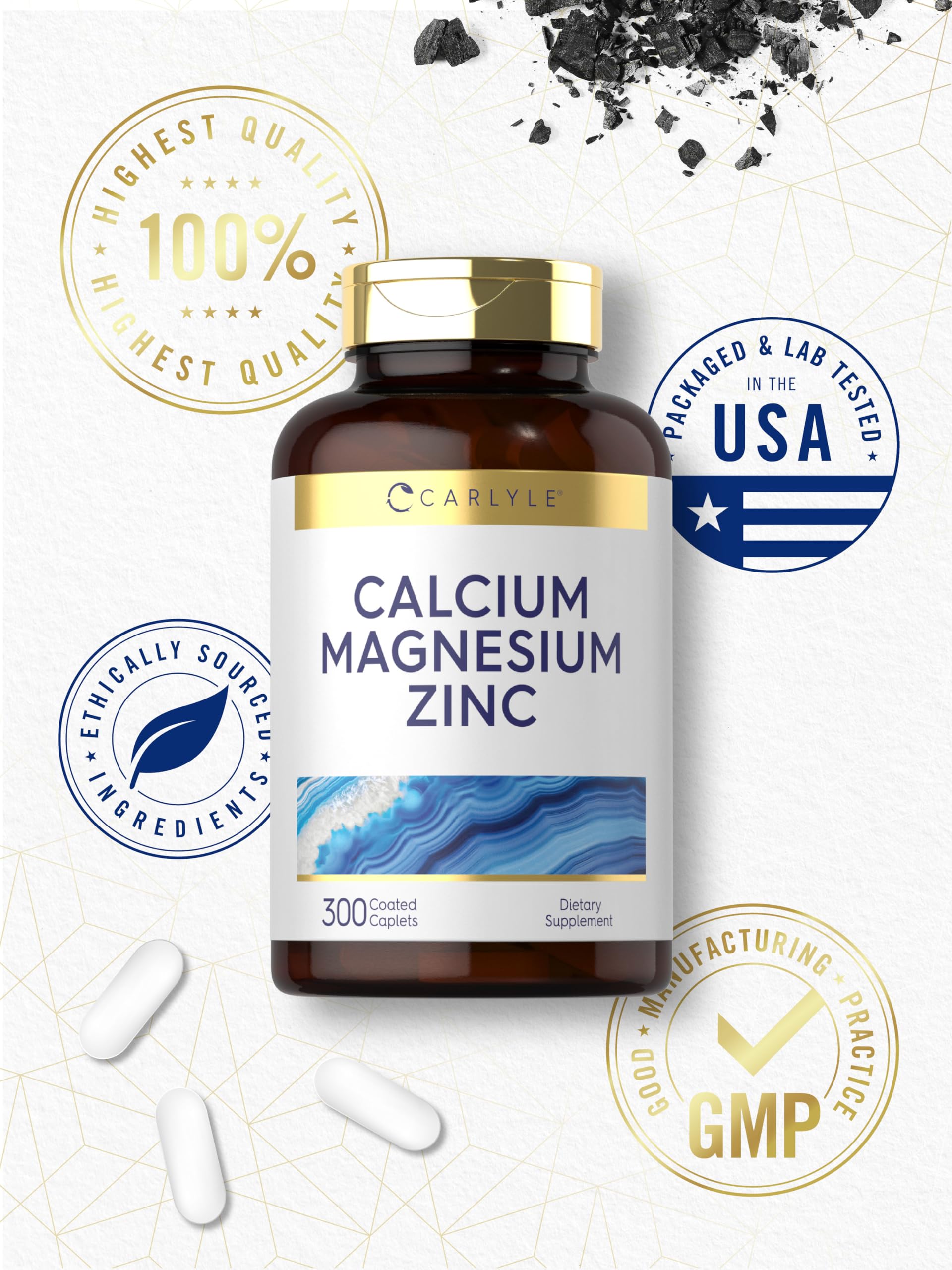 Foto 7 pulgar | Suplemento Carlyle Calcio Magnesio Zinc 300 Comprimidos - Venta Internacional