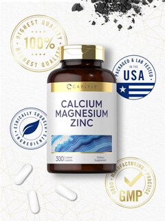 Foto 6 | Suplemento Carlyle Calcio Magnesio Zinc 300 Comprimidos - Venta Internacional