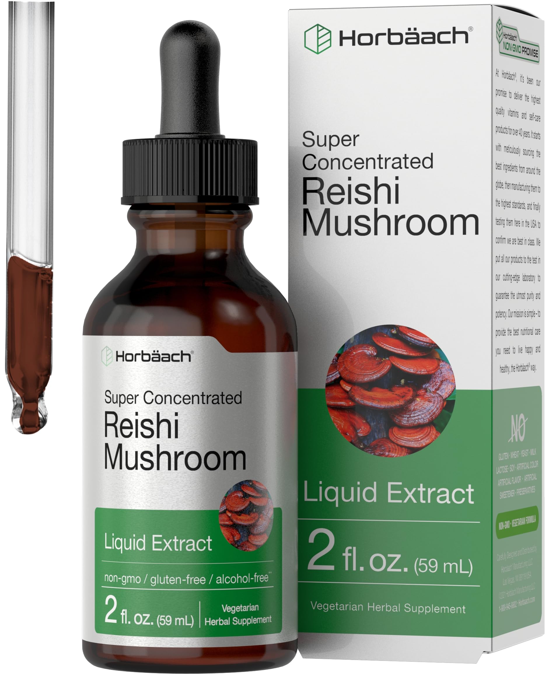 Foto 2 pulgar | Suplemento De Tintura De Extracto De Hongos Reishi Horbäach, 60 Ml - Venta Internacional.