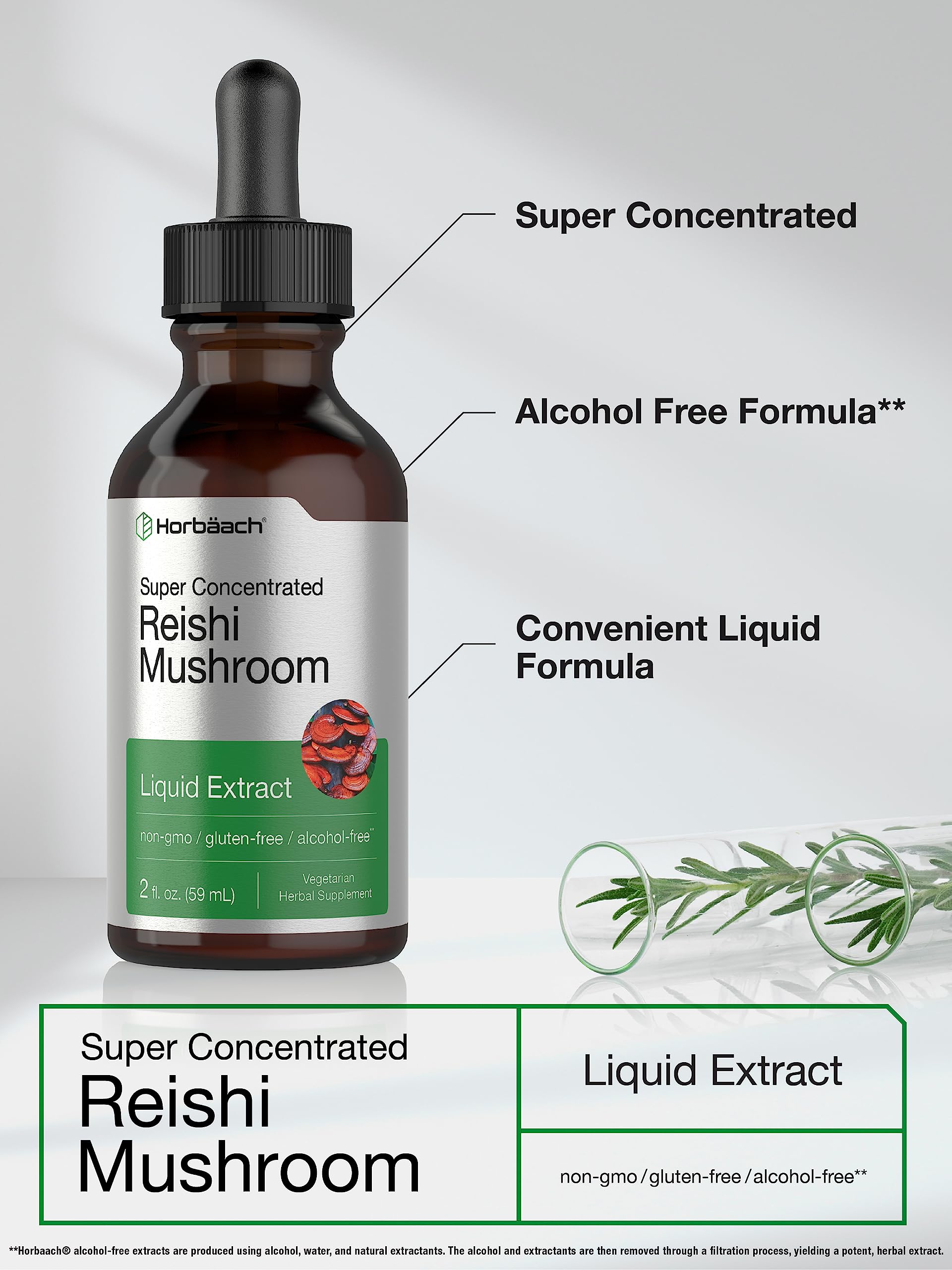 Foto 4 pulgar | Suplemento De Tintura De Extracto De Hongos Reishi Horbäach, 60 Ml - Venta Internacional.